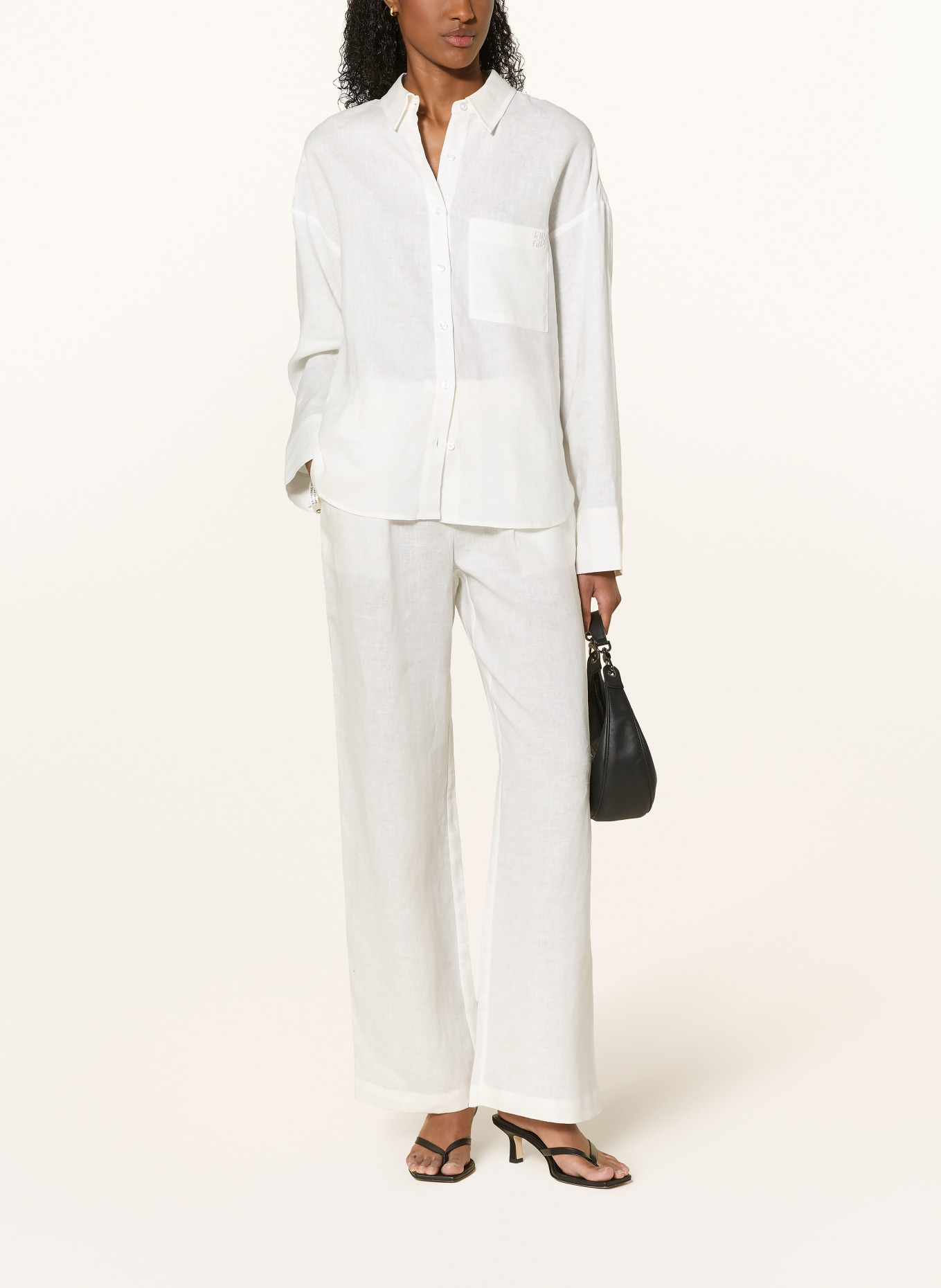 NINETY-9 EIRA linen Marlene pants: ECRU