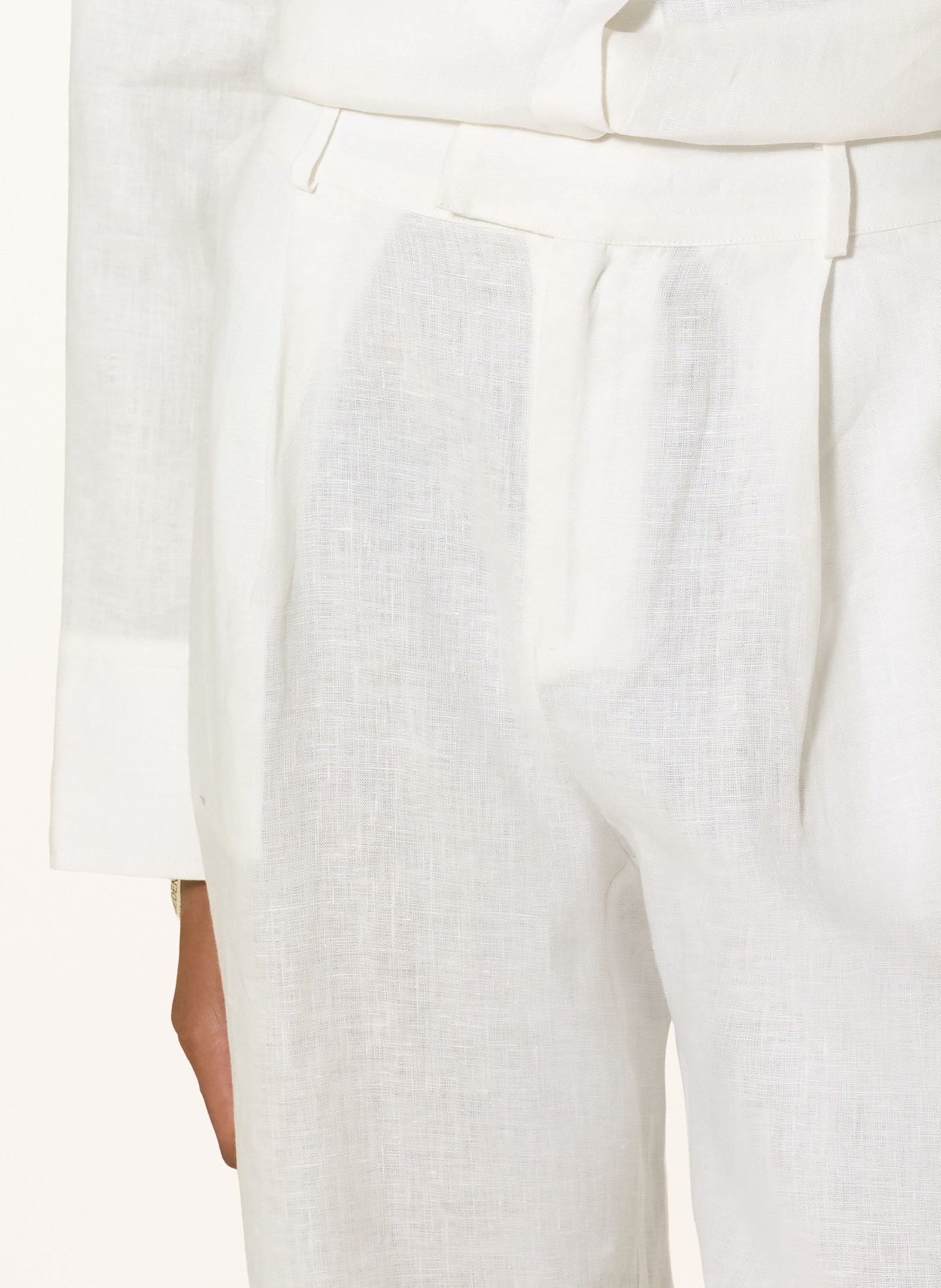 NINETY-9 EIRA linen Marlene pants: ECRU
