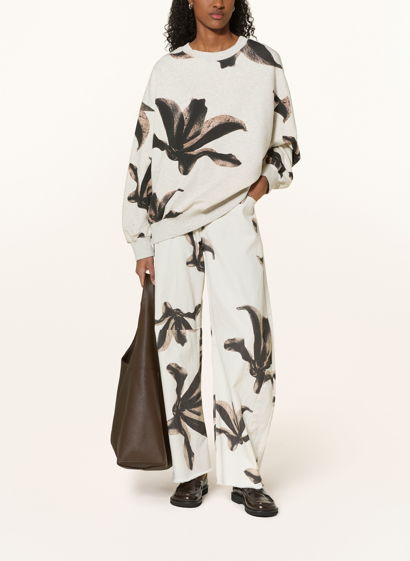10DAYS Bluza oversize: BEŻOWY / JASNOBRĄZOWY / CZARNY