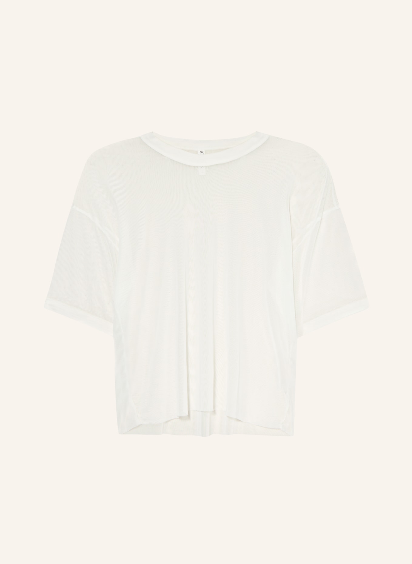 10DAYS T-shirt van mesh: ECRU