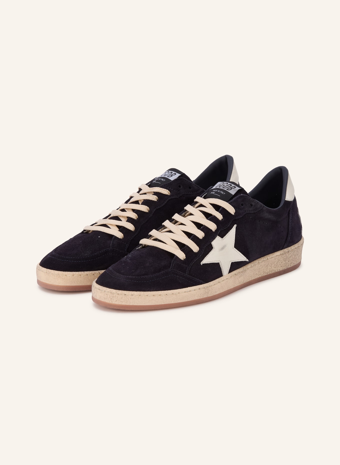 GOLDEN GOOSE Baskets BALL STAR: BLEU FONCÉ / BLANC