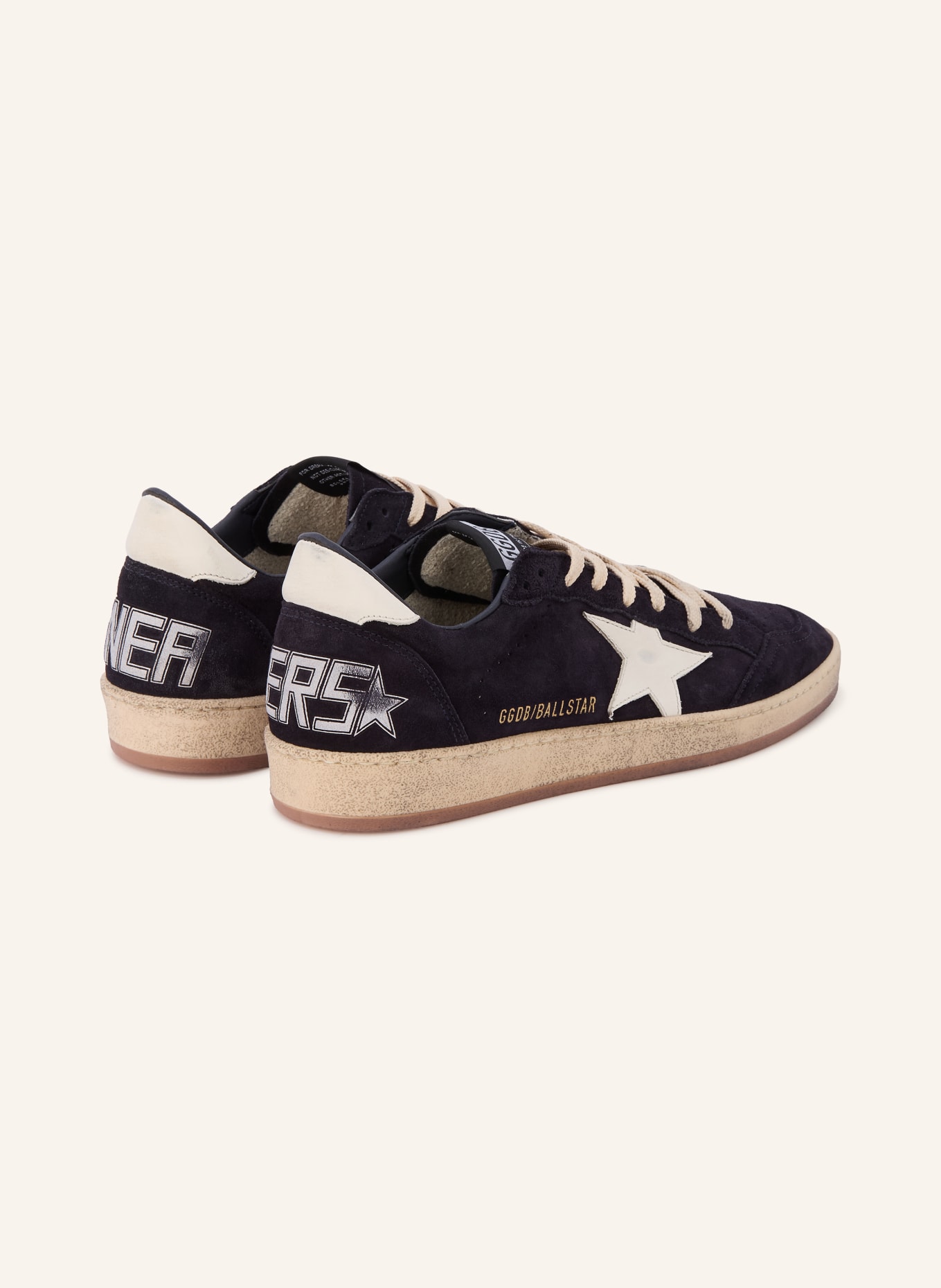 GOLDEN GOOSE Baskets BALL STAR: BLEU FONCÉ / BLANC