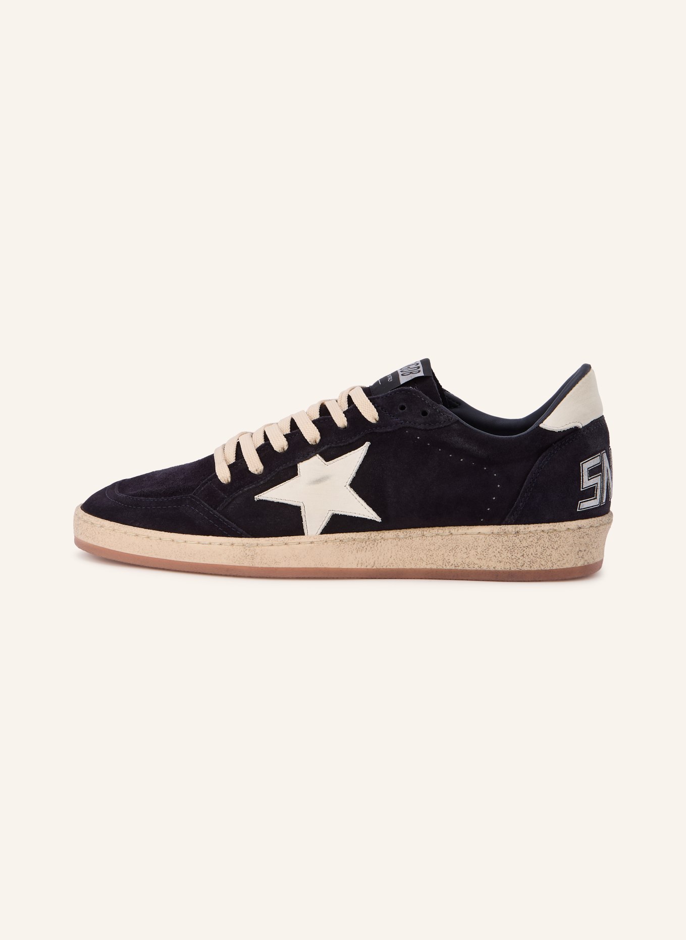 GOLDEN GOOSE Baskets BALL STAR: BLEU FONCÉ / BLANC