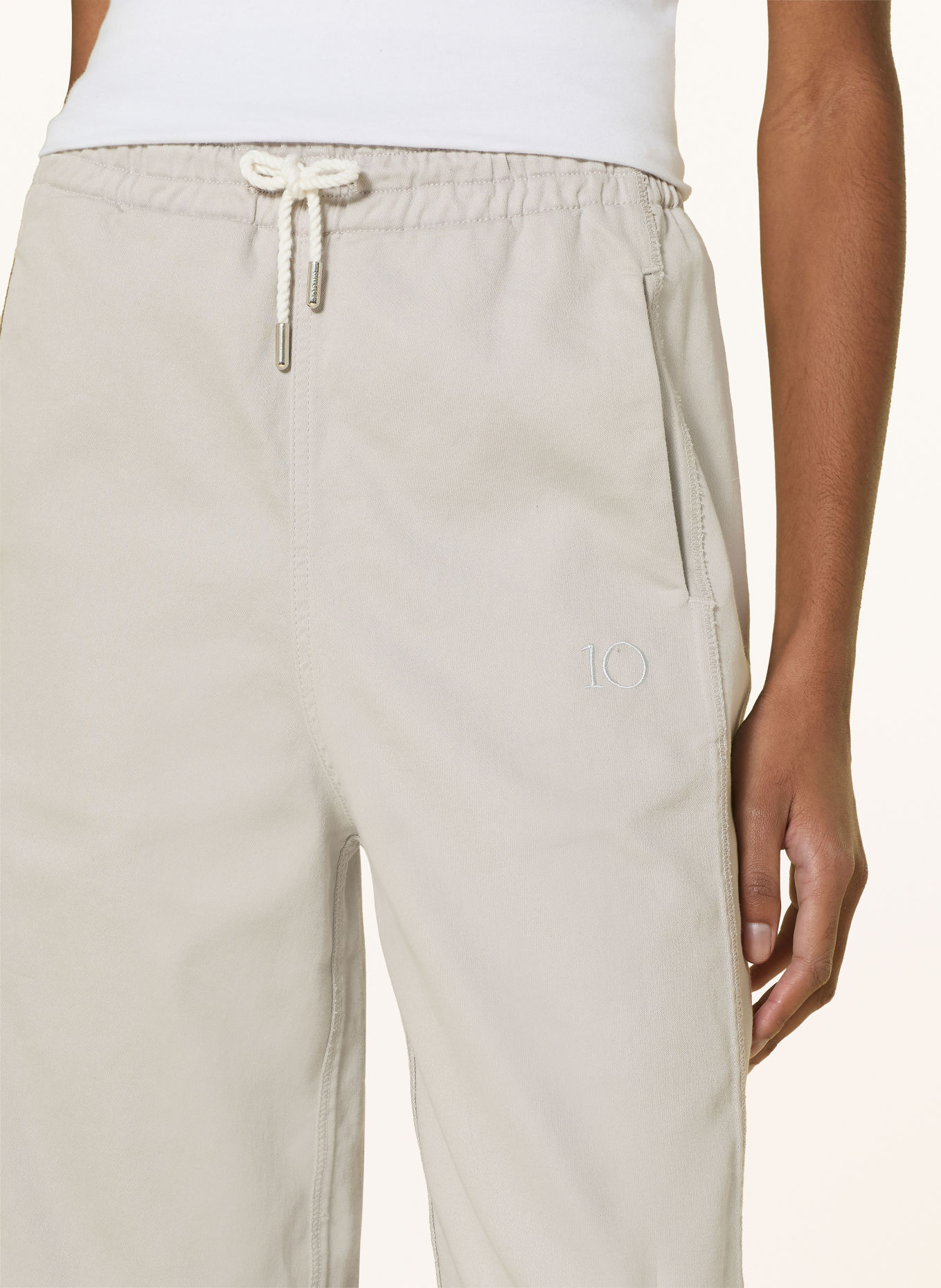 10DAYS Broek in joggingstijl: LICHTGRIJS