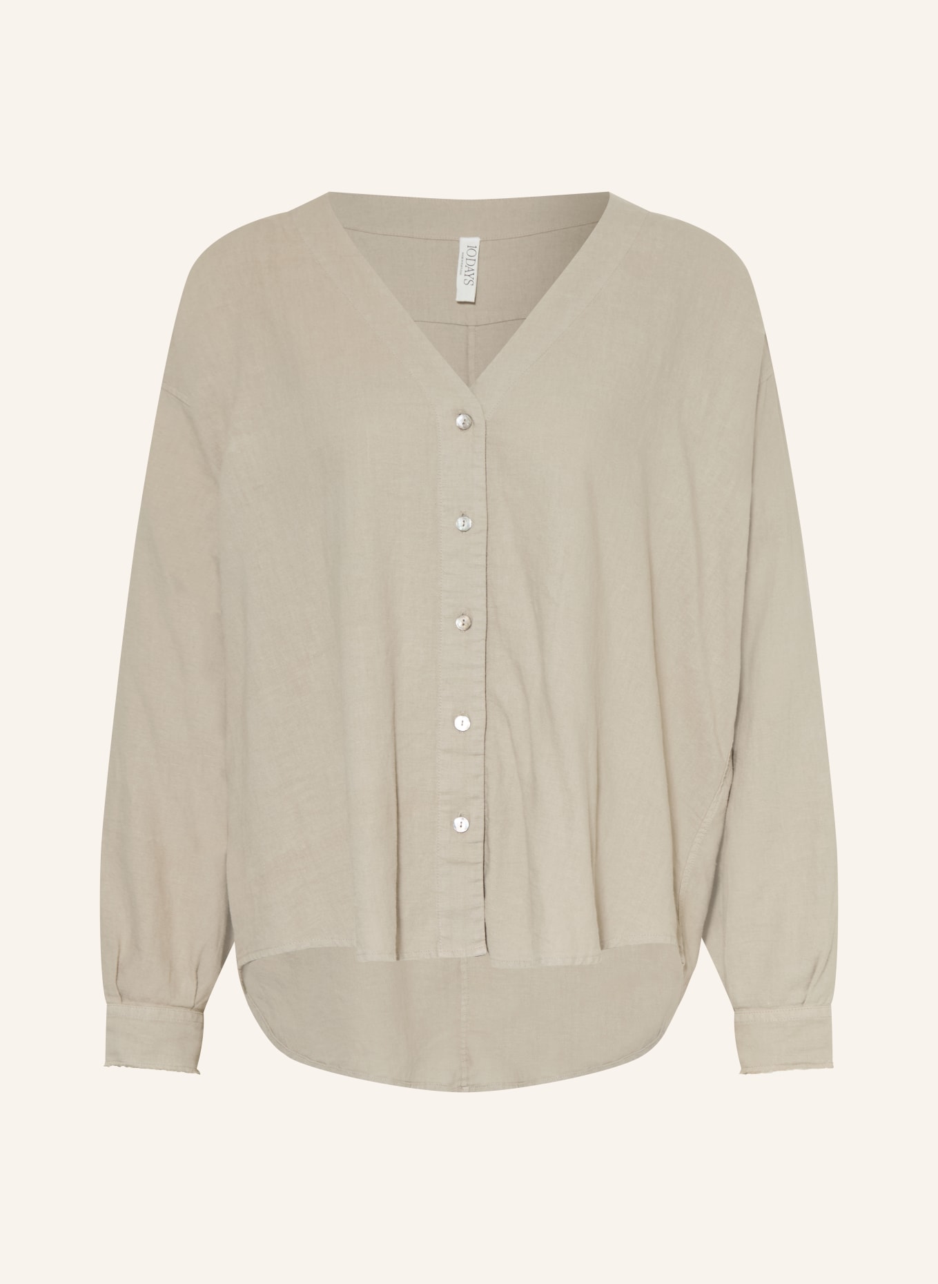 10DAYS Bluse mit Leinen: BEIGE