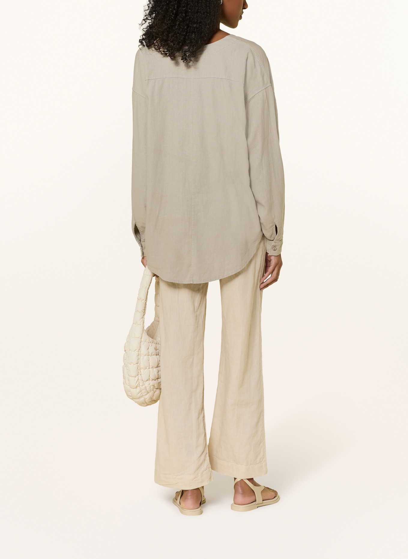 10DAYS Bluse mit Leinen: BEIGE