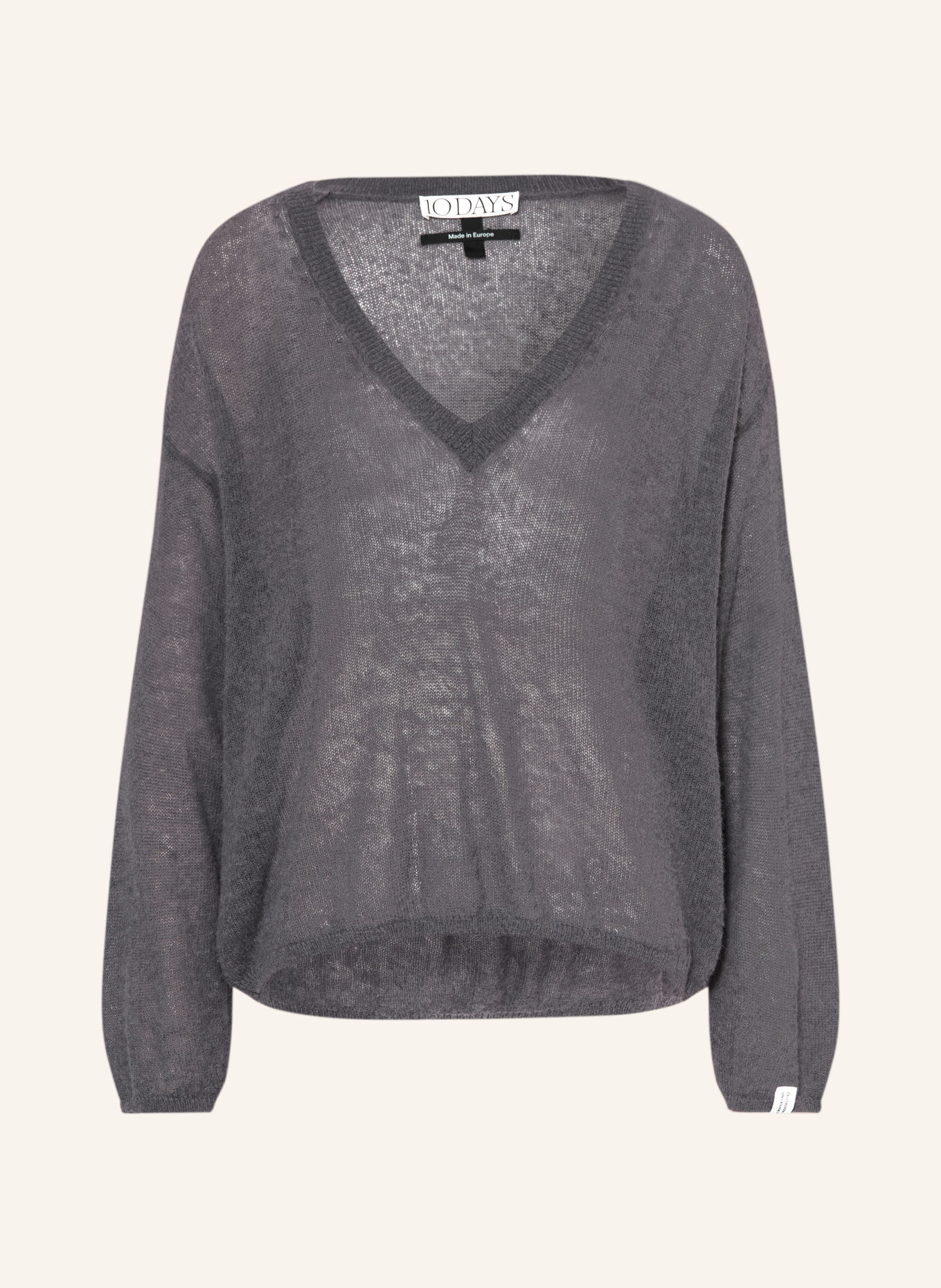10DAYS Pullover mit Alpaka: DUNKELGRAU