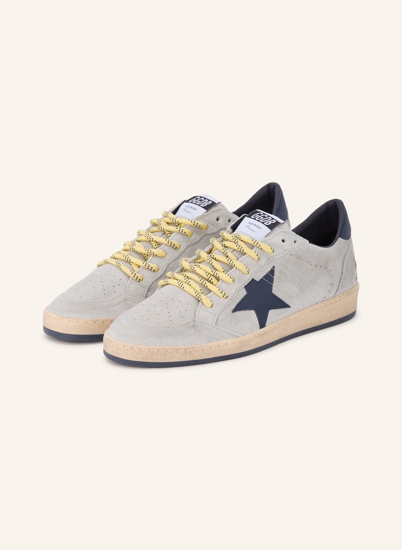 GOLDEN GOOSE Baskets BALL STAR: GRIS / BLEU FONCÉ