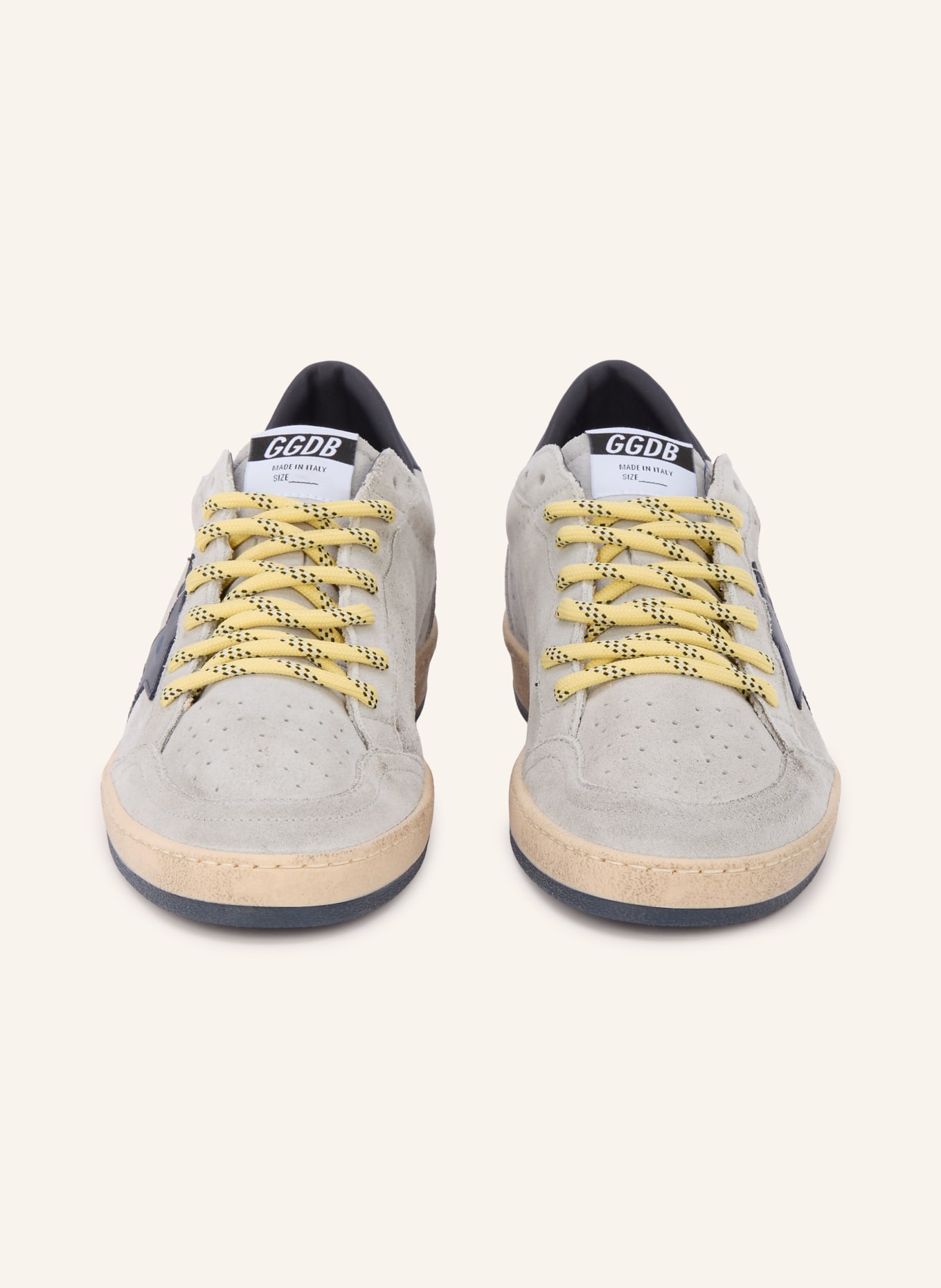 GOLDEN GOOSE Baskets BALL STAR: GRIS / BLEU FONCÉ