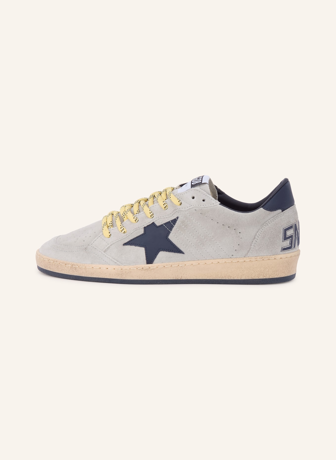 GOLDEN GOOSE Baskets BALL STAR: GRIS / BLEU FONCÉ
