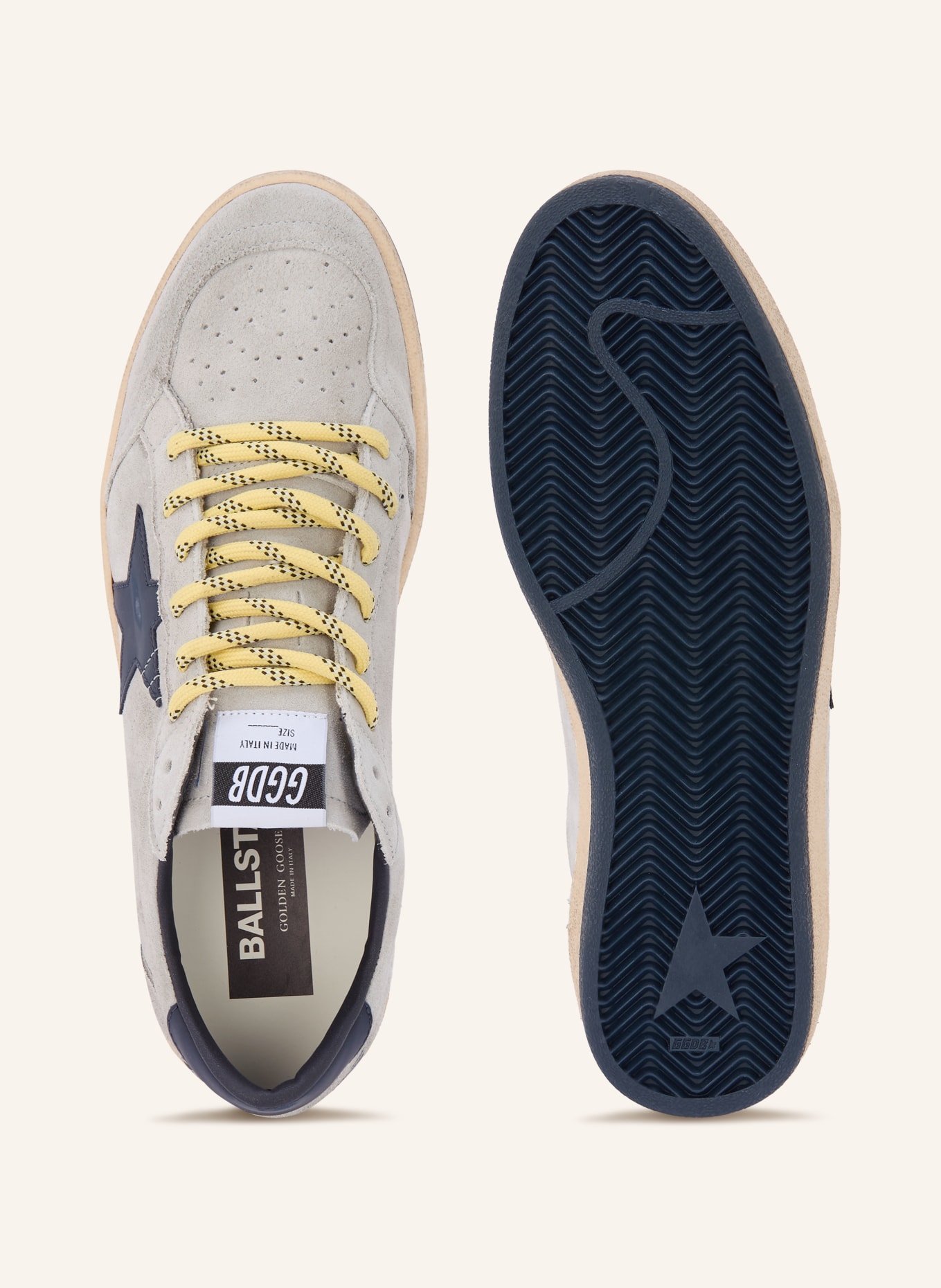 GOLDEN GOOSE Baskets BALL STAR: GRIS / BLEU FONCÉ