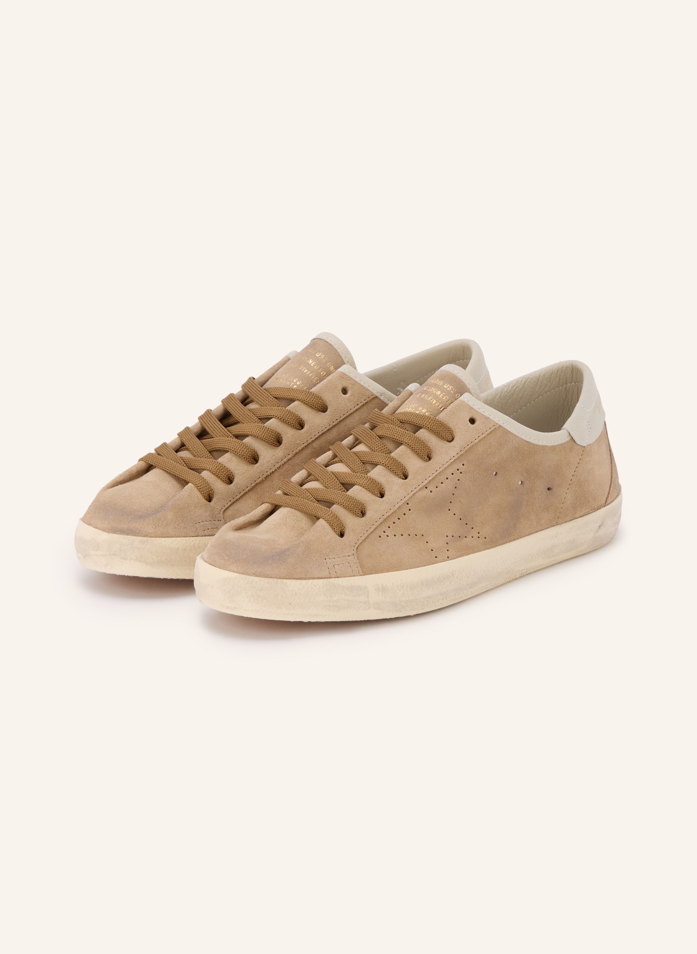 GOLDEN GOOSE Baskets SUPER STAR: MARRON CLAIR / CRÈME