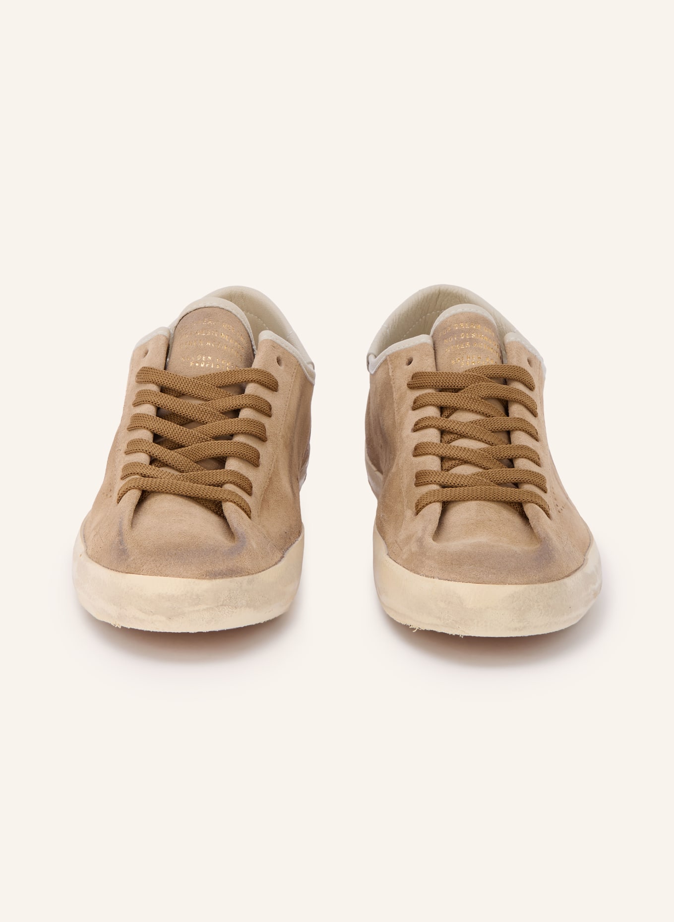 GOLDEN GOOSE Baskets SUPER STAR: MARRON CLAIR / CRÈME