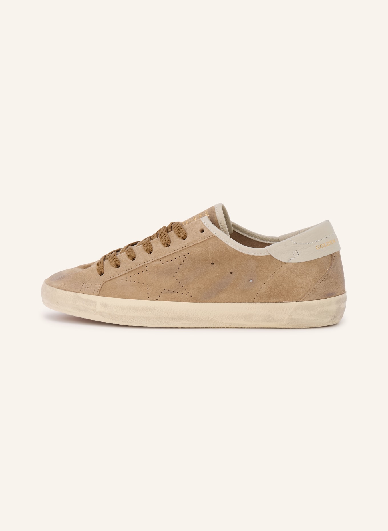 GOLDEN GOOSE Baskets SUPER STAR: MARRON CLAIR / CRÈME