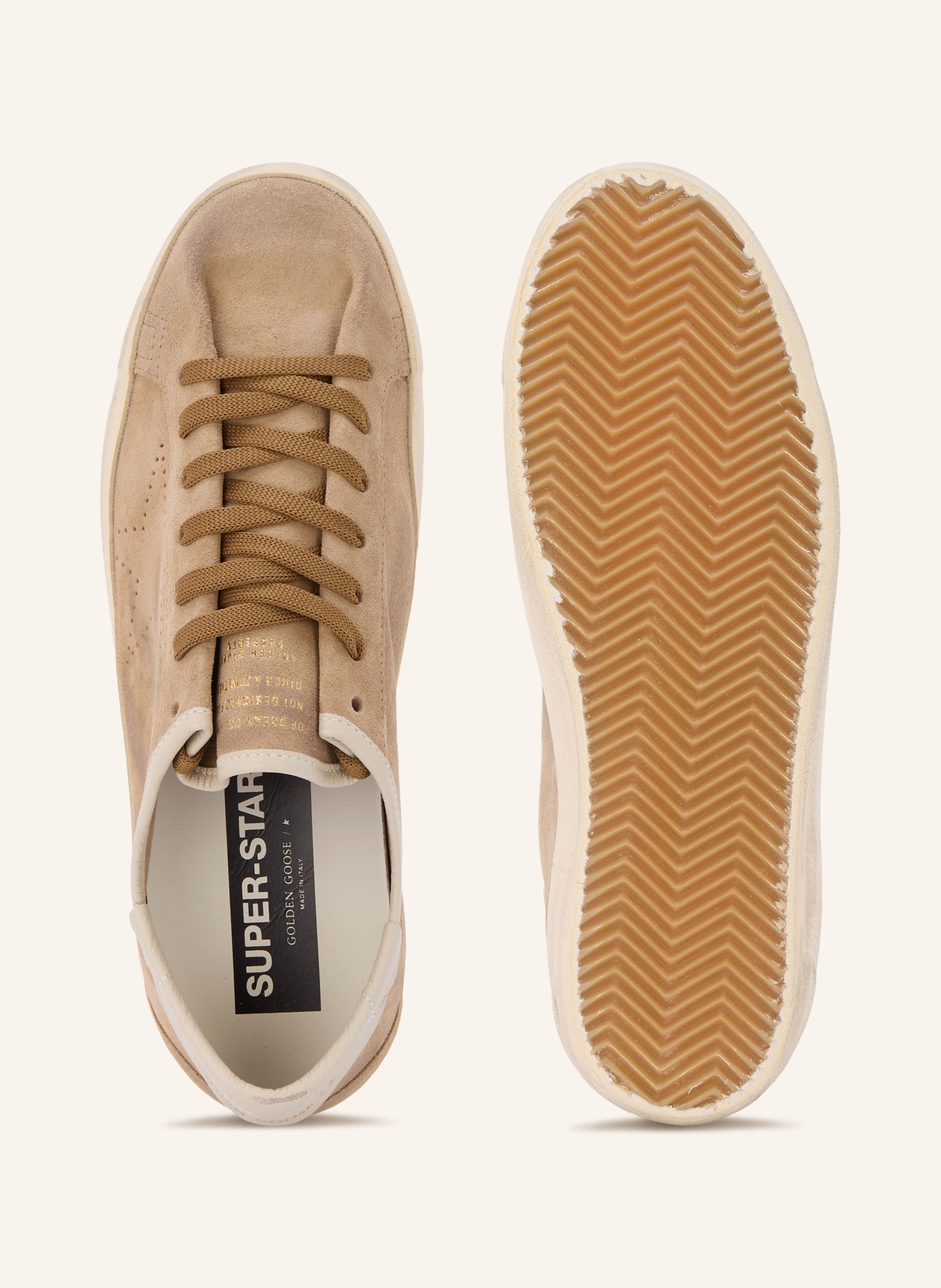 GOLDEN GOOSE Baskets SUPER STAR: MARRON CLAIR / CRÈME