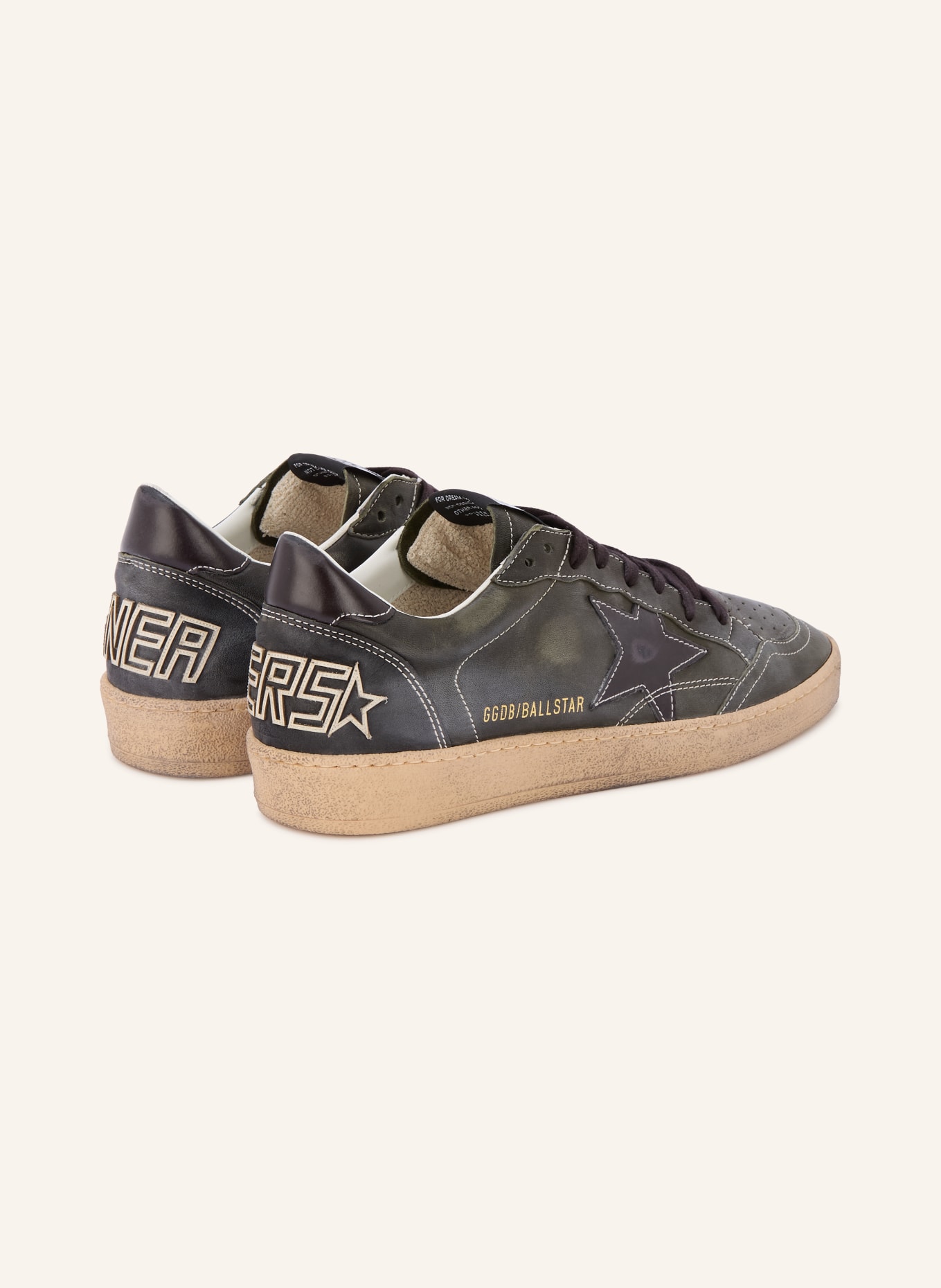 GOLDEN GOOSE Baskets BALL STAR: GROEN / NOIR