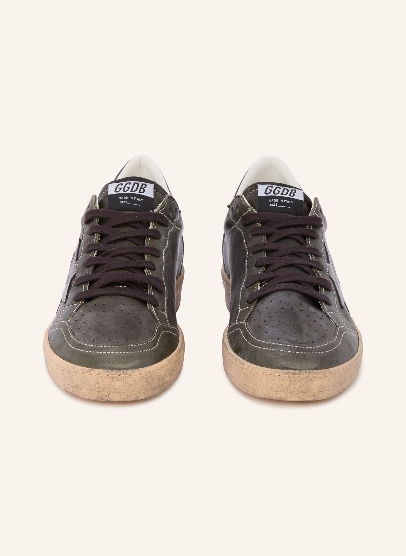 GOLDEN GOOSE Baskets BALL STAR: GROEN / NOIR