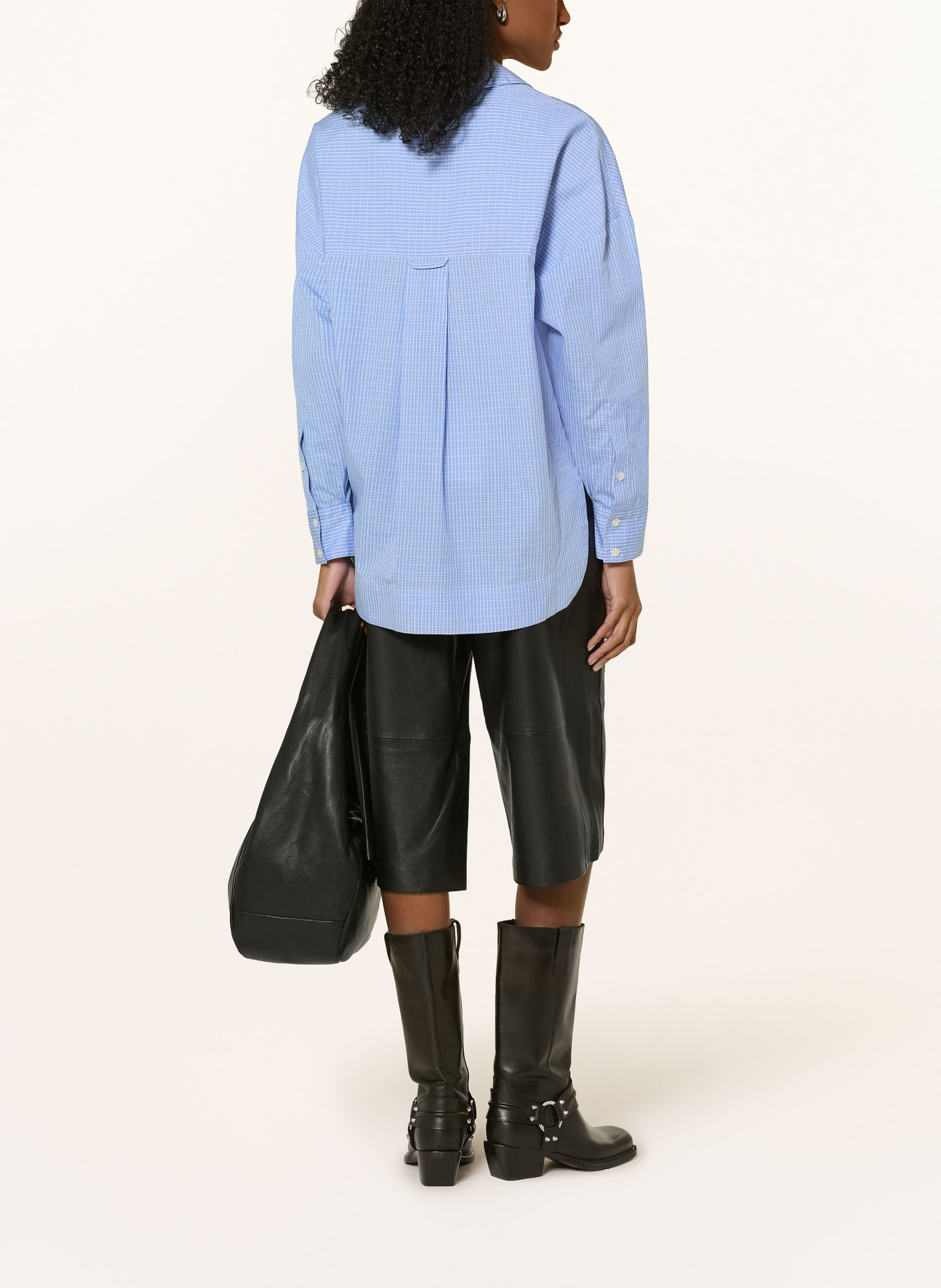 10DAYS Shirt blouse: BLUE / DARK BLUE / WHITE