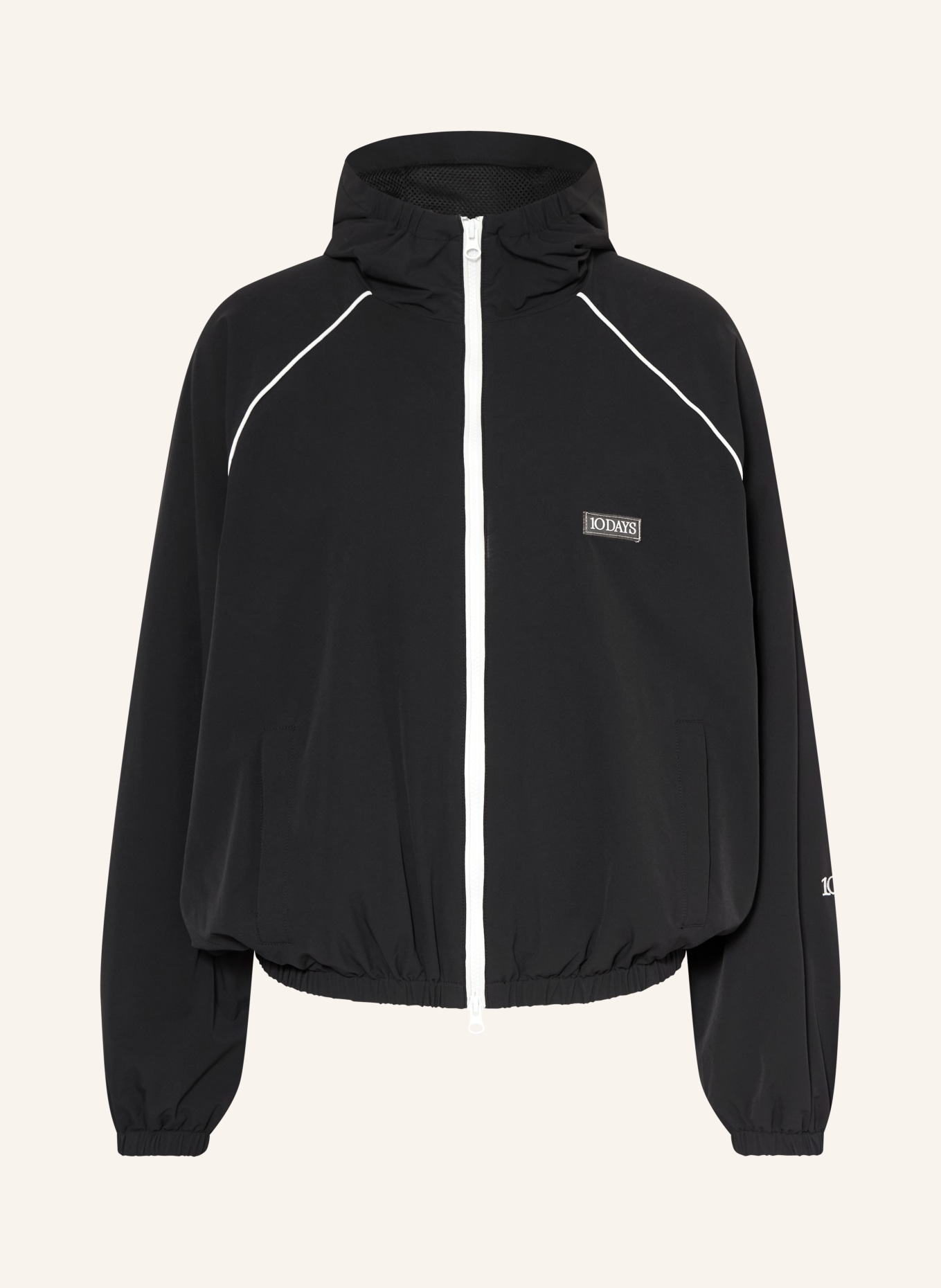 10DAYS Veste technique: NOIR / ÉCRU