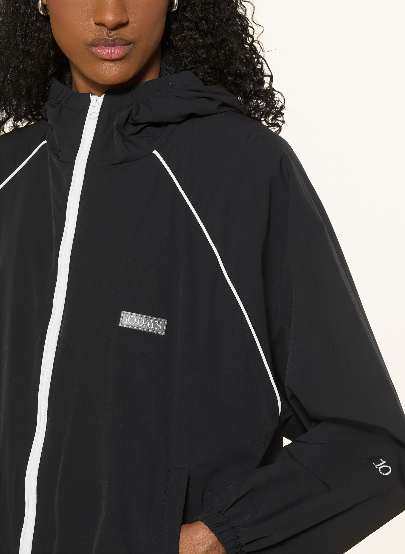 10DAYS Veste technique: NOIR / ÉCRU