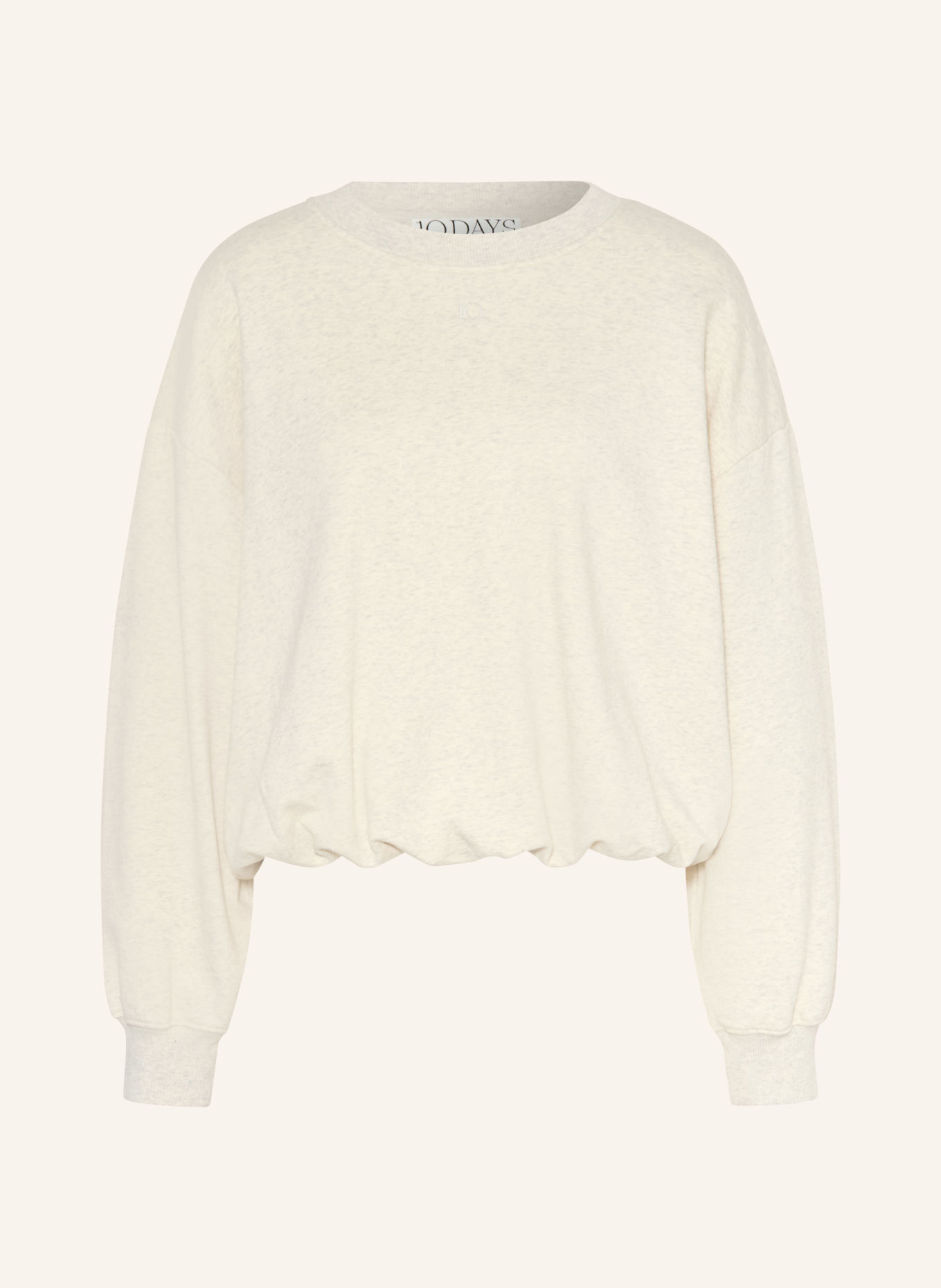 10DAYS Sweatshirt: ECRU / LIGHT GRAY