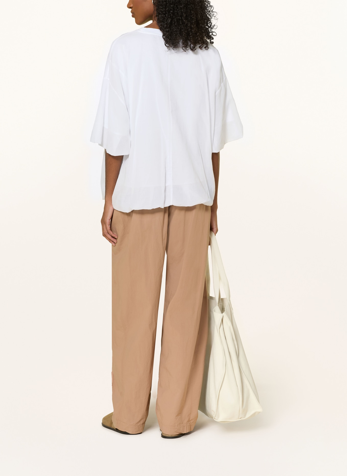 10DAYS Blouse-style shirt with 3/4 sleeves: WHITE