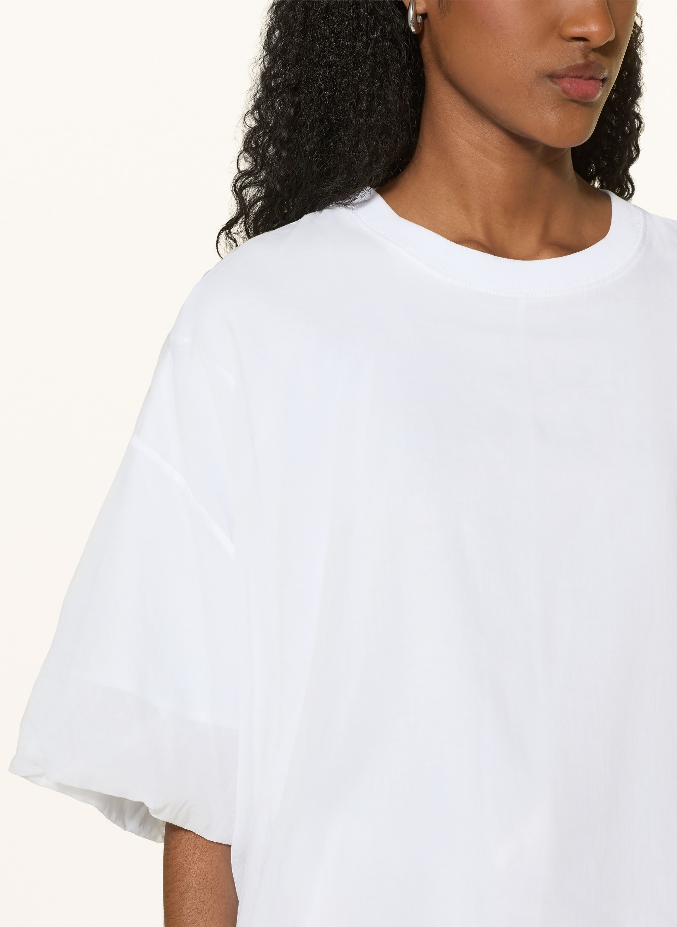 10DAYS Blouse-style shirt with 3/4 sleeves: WHITE