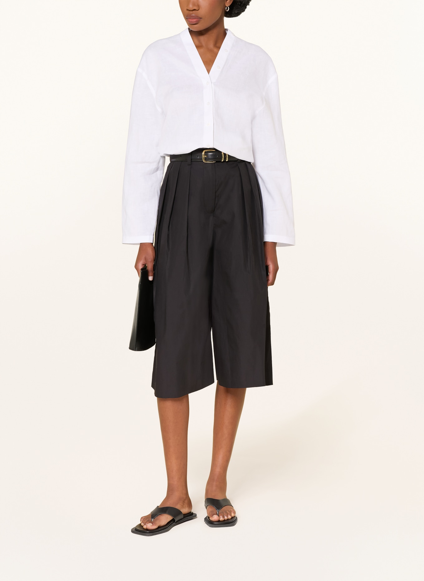 COS Linen blouse: WHITE