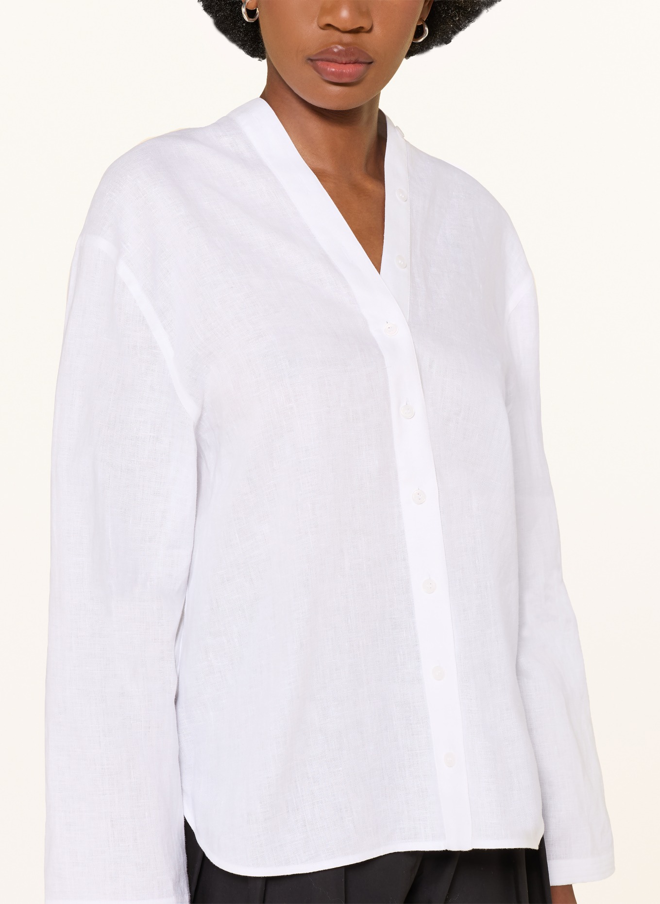 COS Linen blouse: WHITE