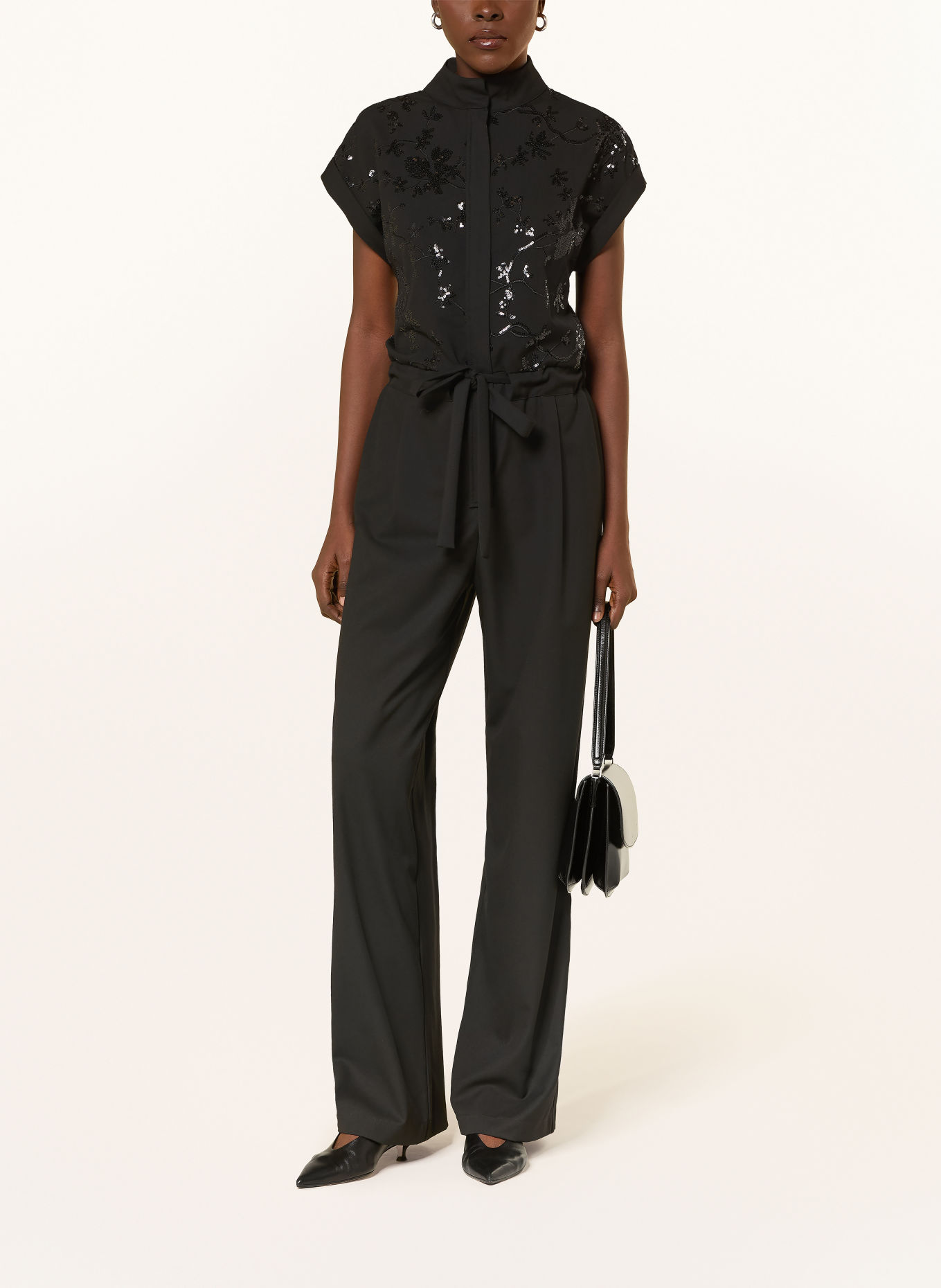 ANNA's Sequin jumpsuit: BLACK