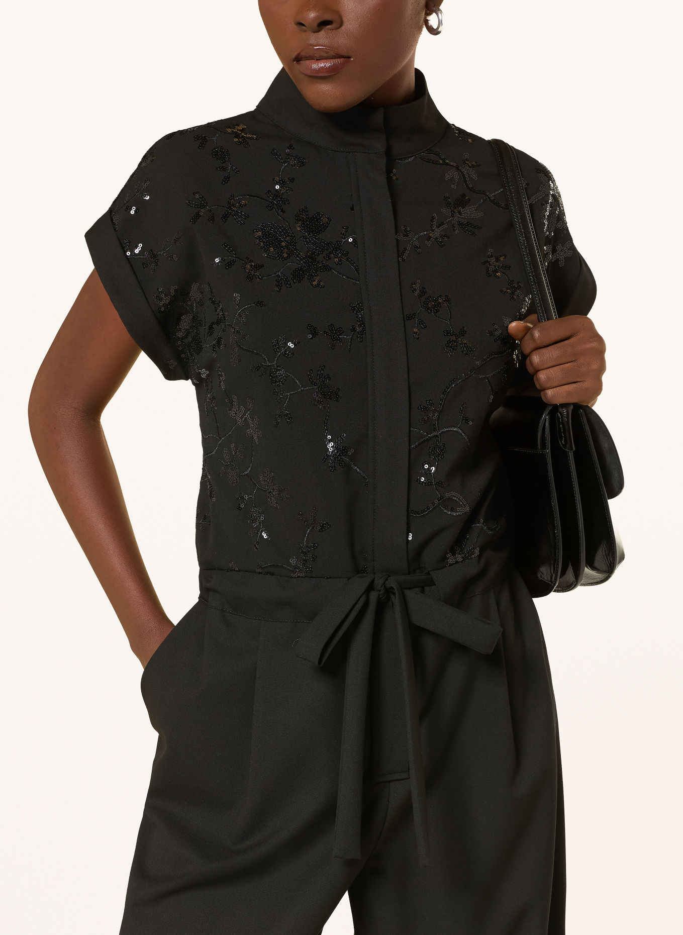 ANNA's Sequin jumpsuit: BLACK