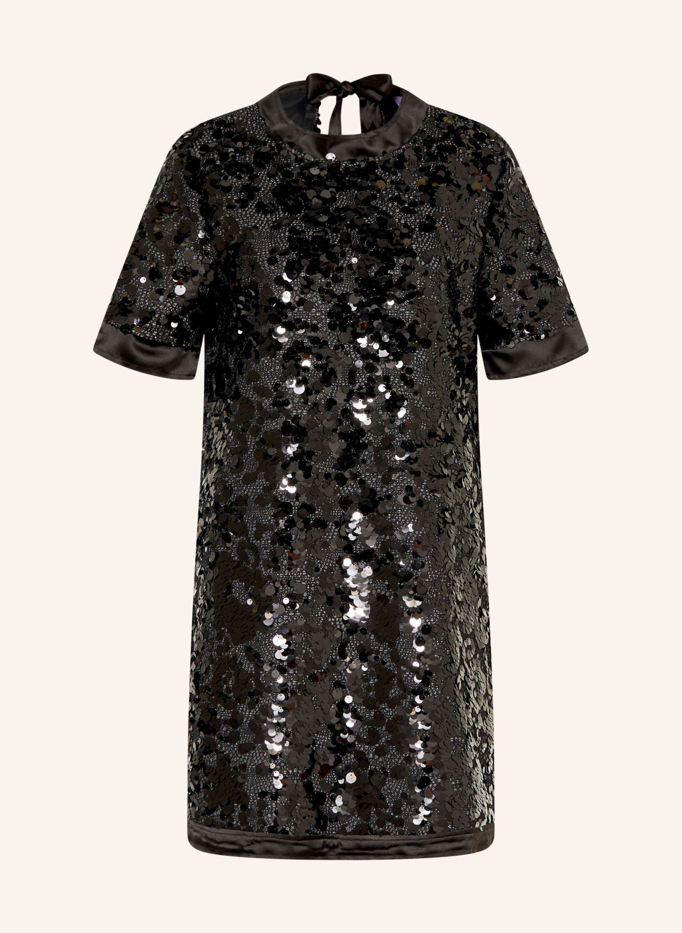 ANNA's Kleid mit Pailletten: DUNKELGRAU / SILBER / SCHWARZ
