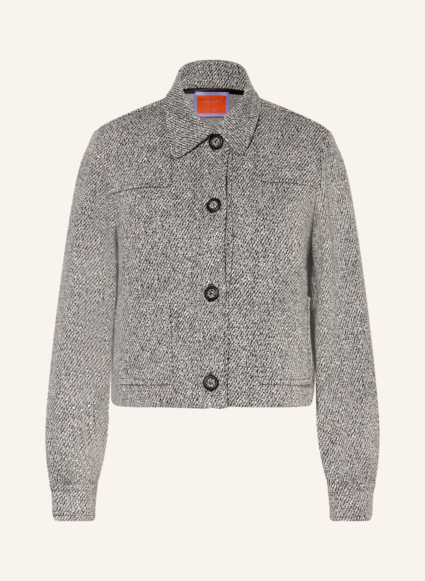 ANNA's Jersey blazer: BLACK / WHITE