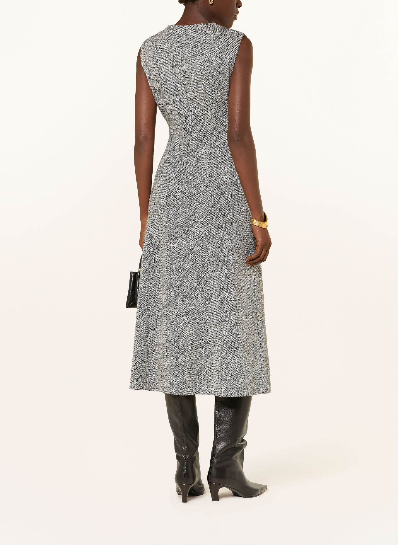ANNA's Jersey dress: BLACK / WHITE