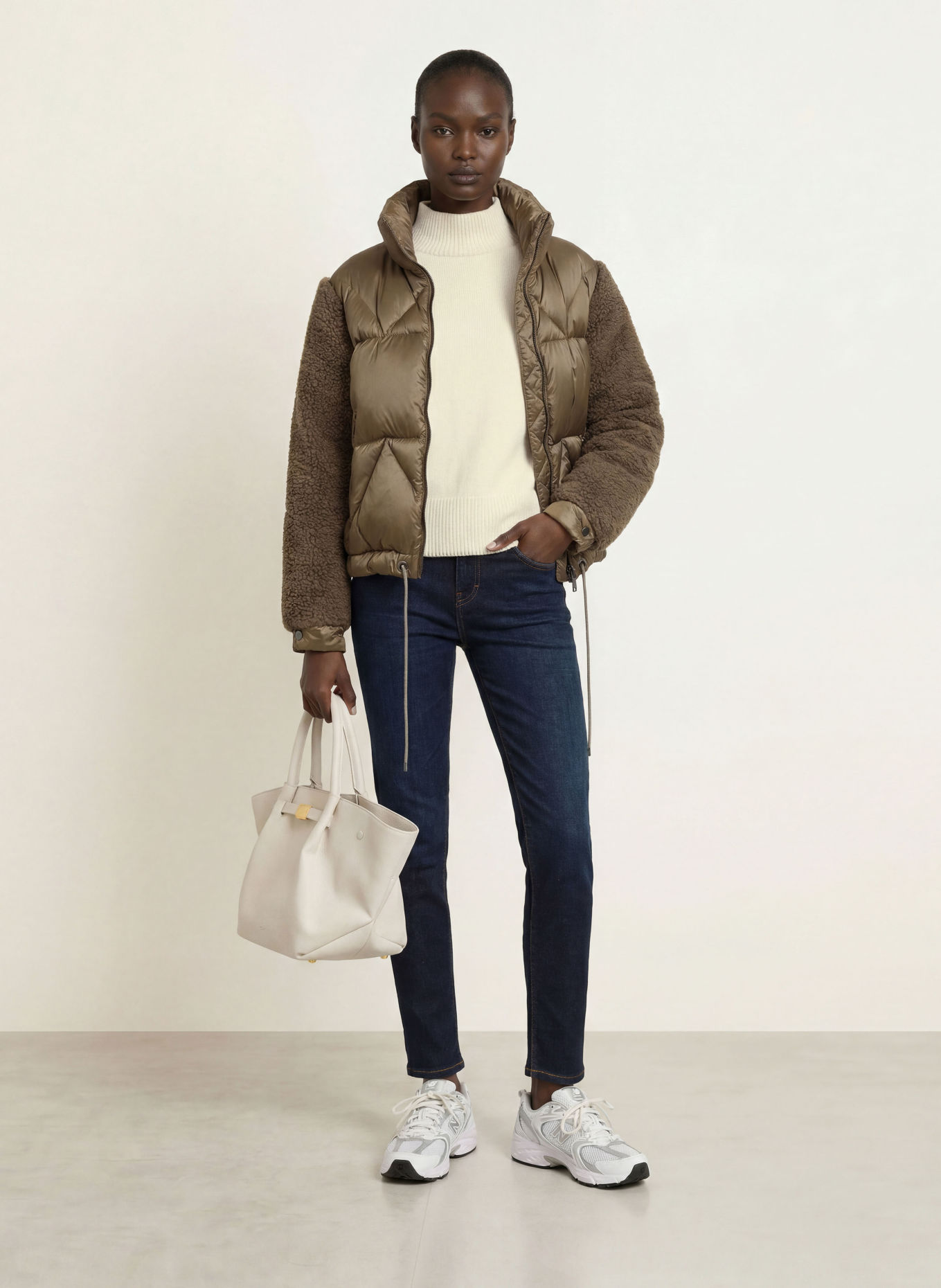 BOGNER Pullover LENA aus Merinowolle: WEISS / HELLGRAU