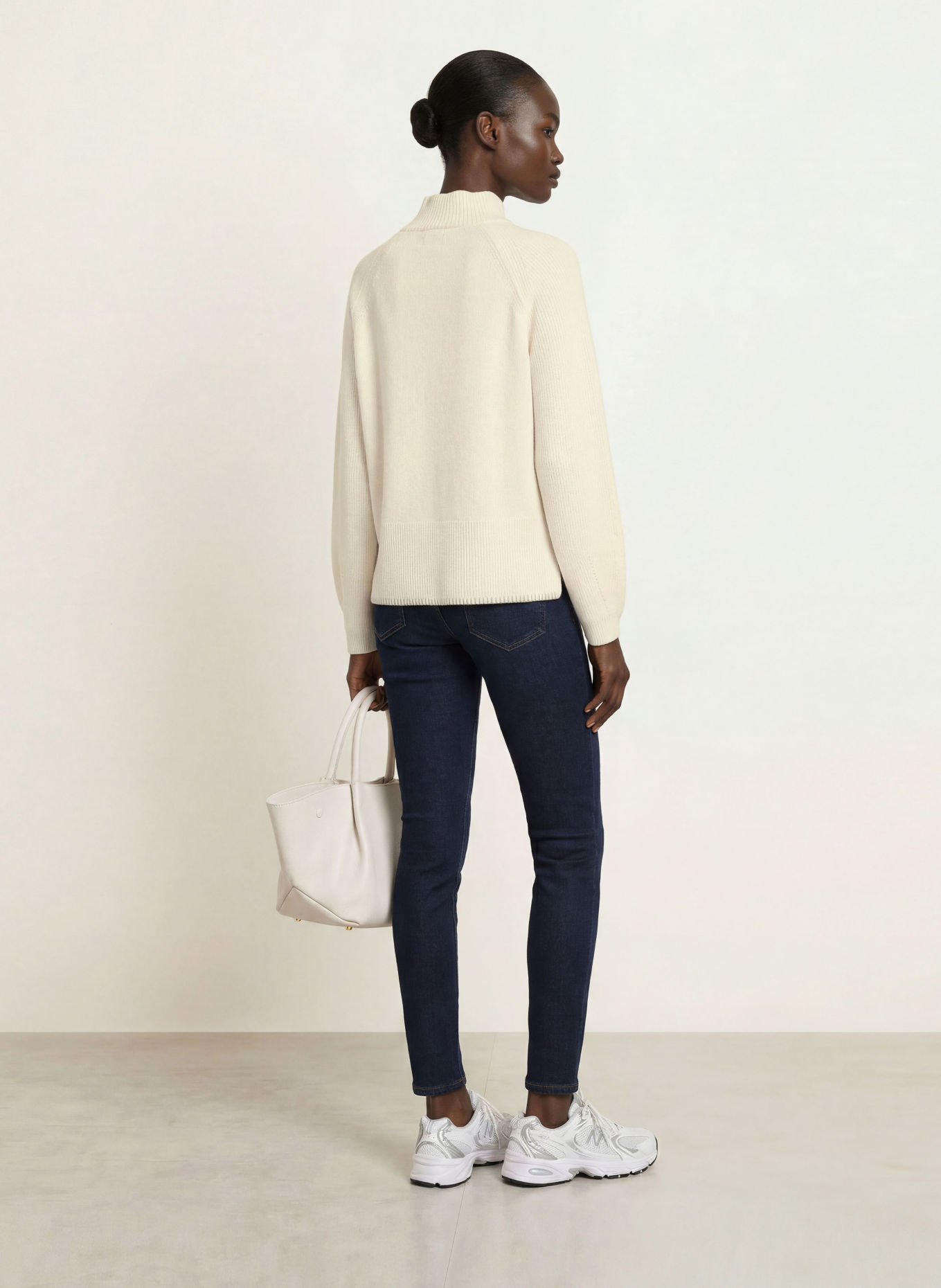 BOGNER Pullover LENA aus Merinowolle: WEISS / HELLGRAU