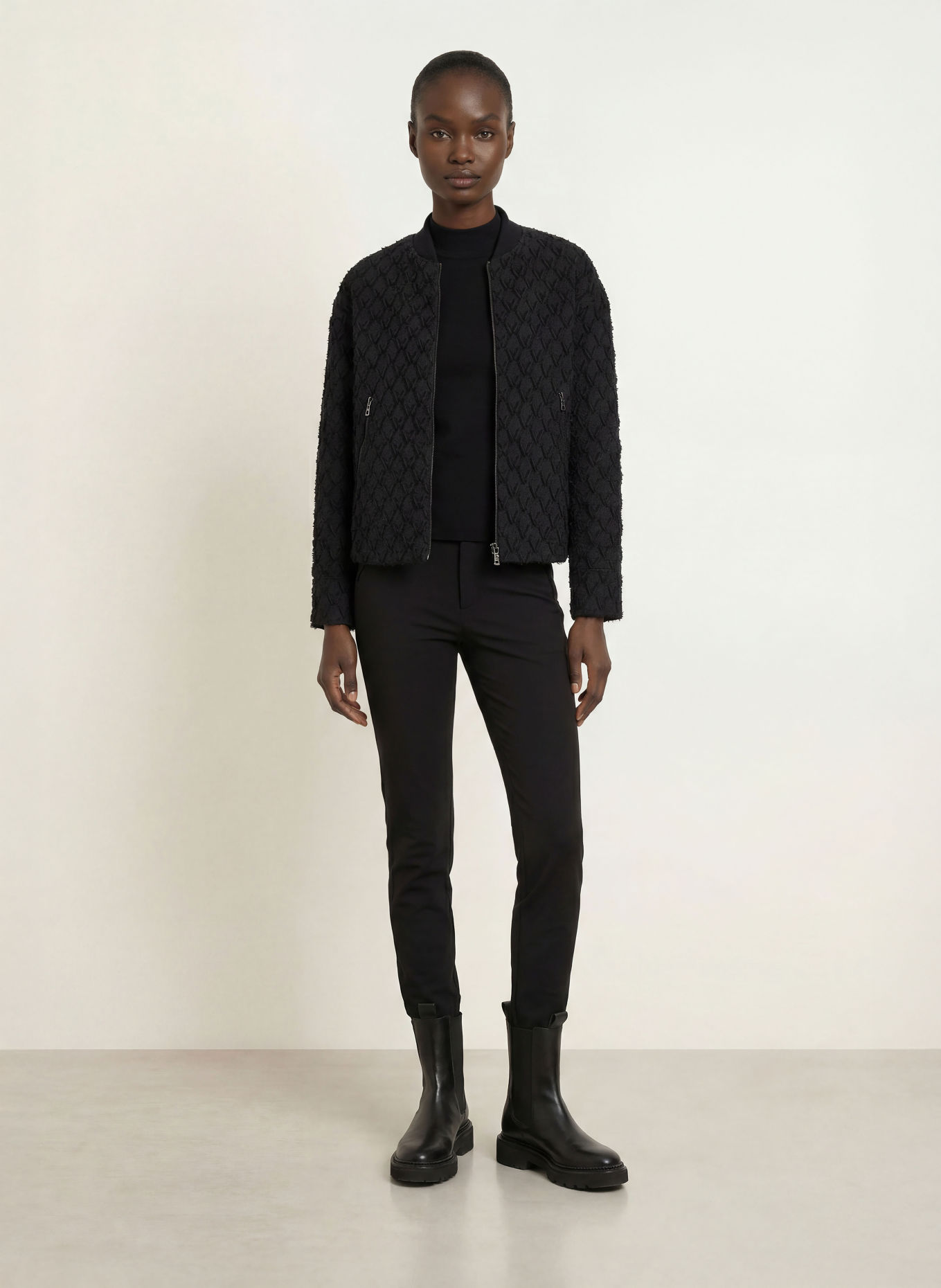 BOGNER Jacquard-Blouson JANITA: SCHWARZ