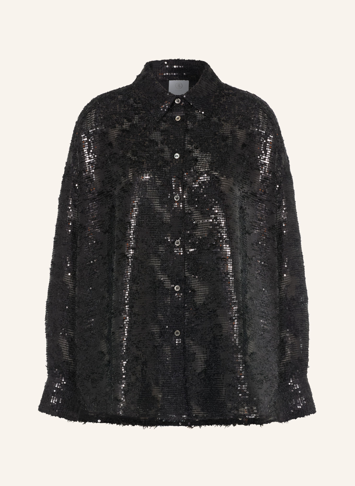 BOGNER Bluse mit Pailletten: SCHWARZ