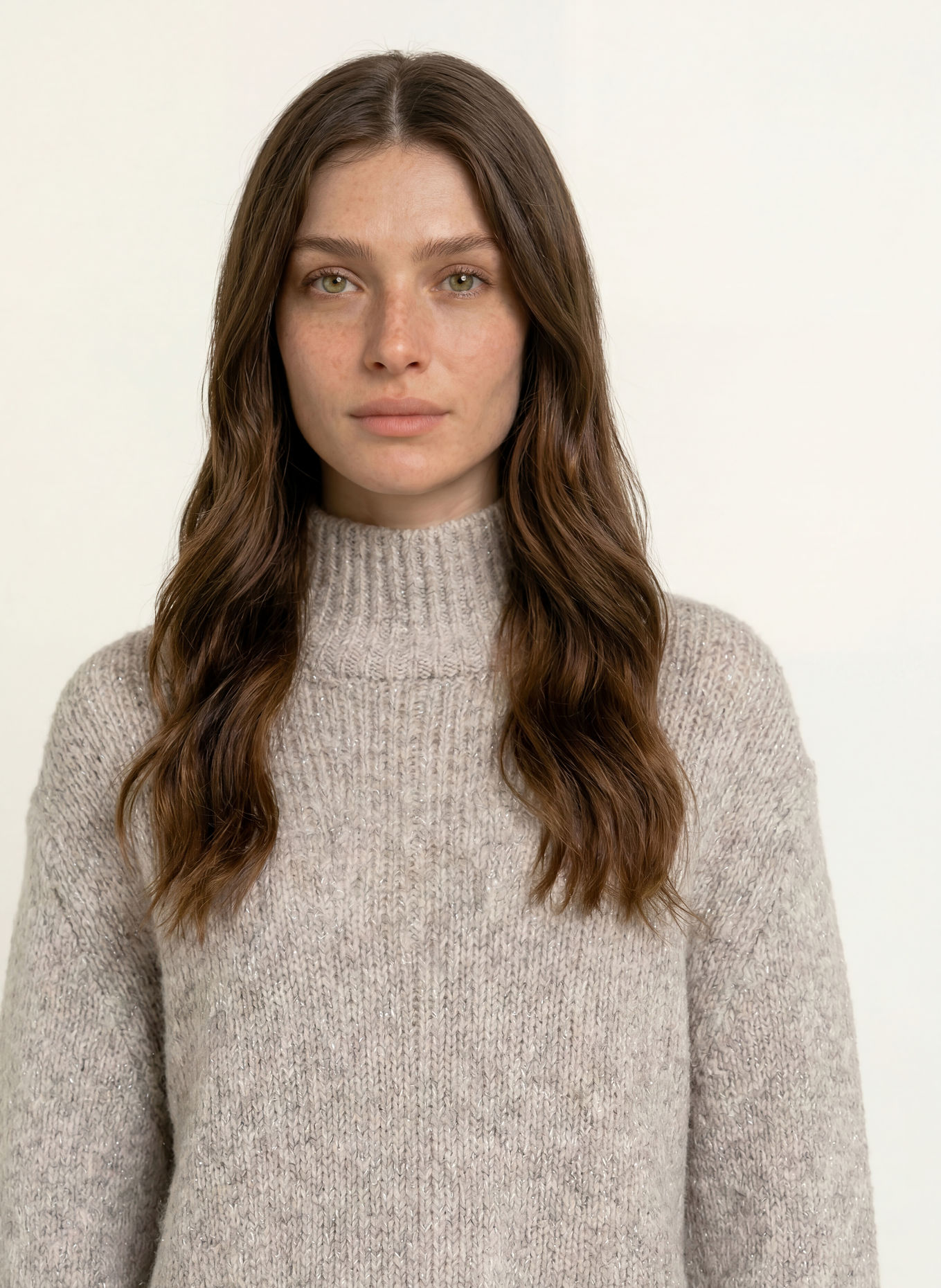 BOGNER Pullover SVONI mit Glitzergarn: HELLGRAU / CREME