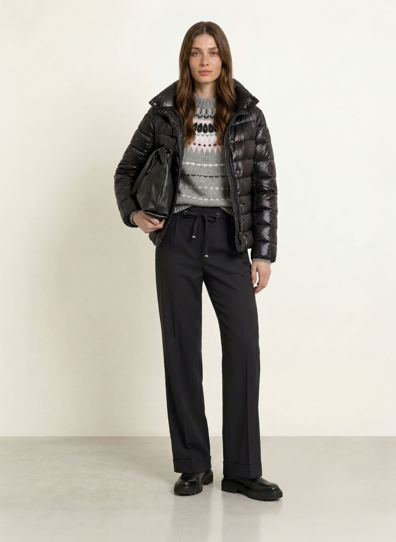 BOGNER Paperbag-Hose ELFY: SCHWARZ