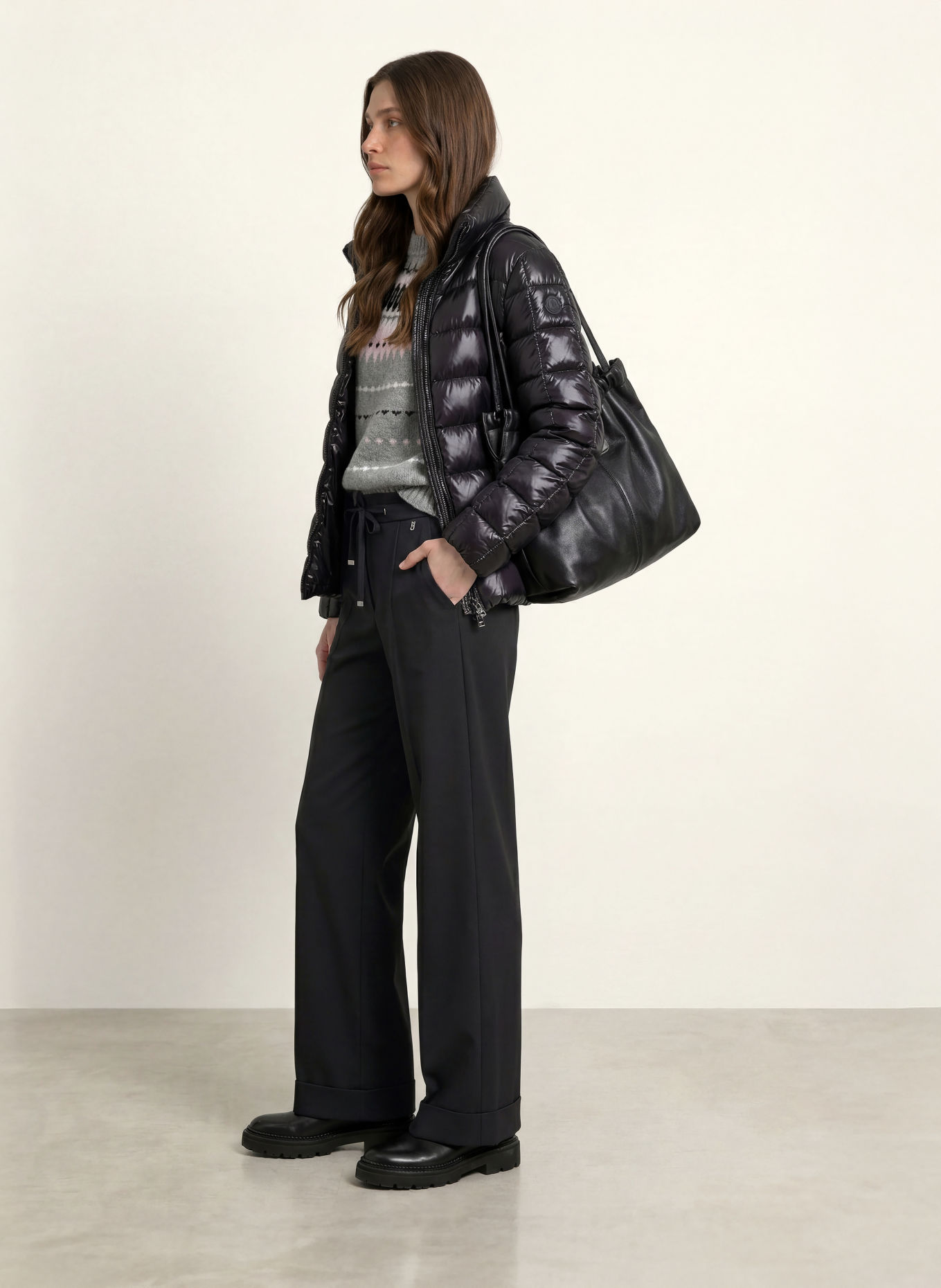 BOGNER Paperbag-Hose ELFY: SCHWARZ