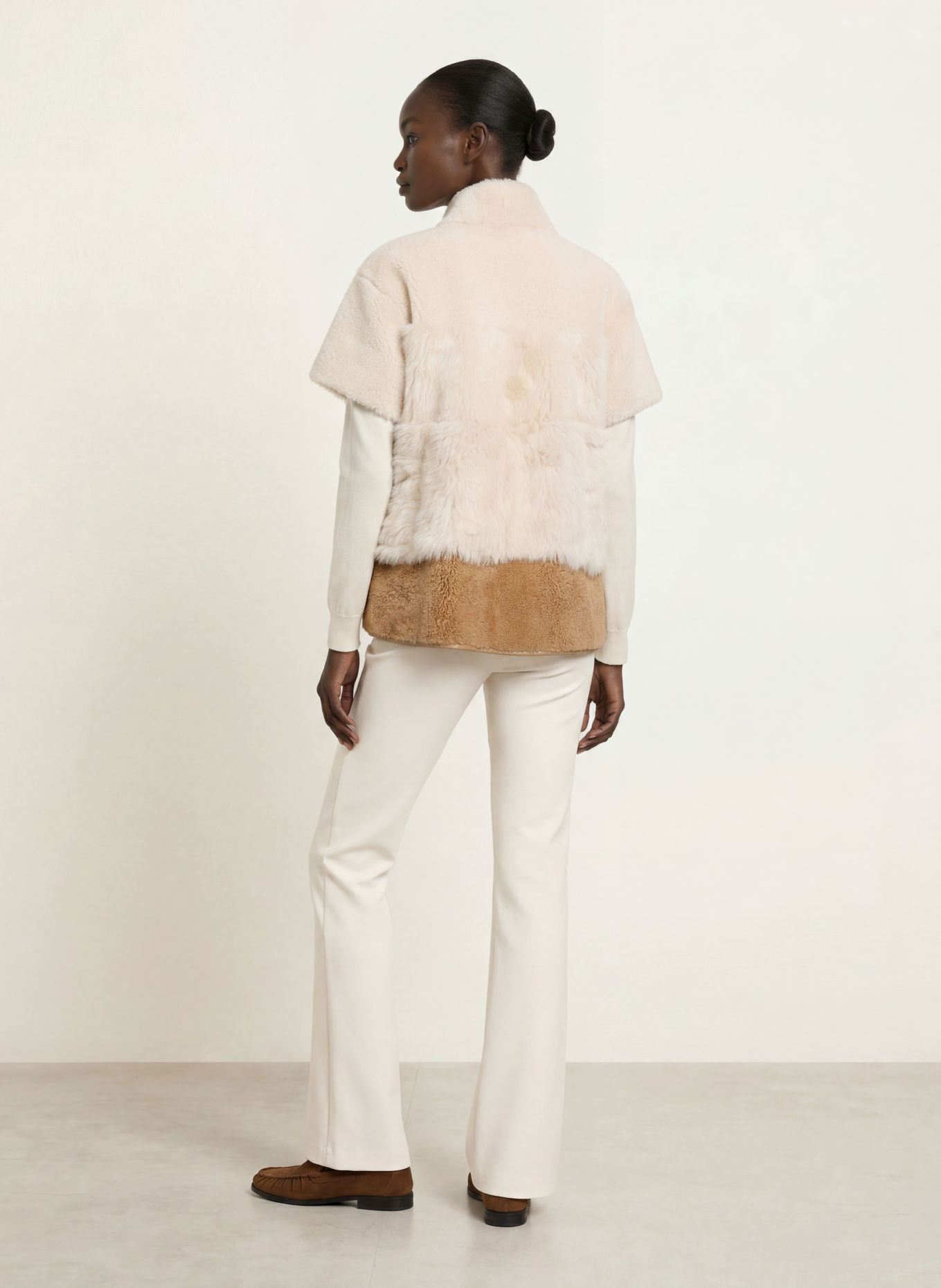 BOGNER Vest LEXY-L: ECRU / CAMEL