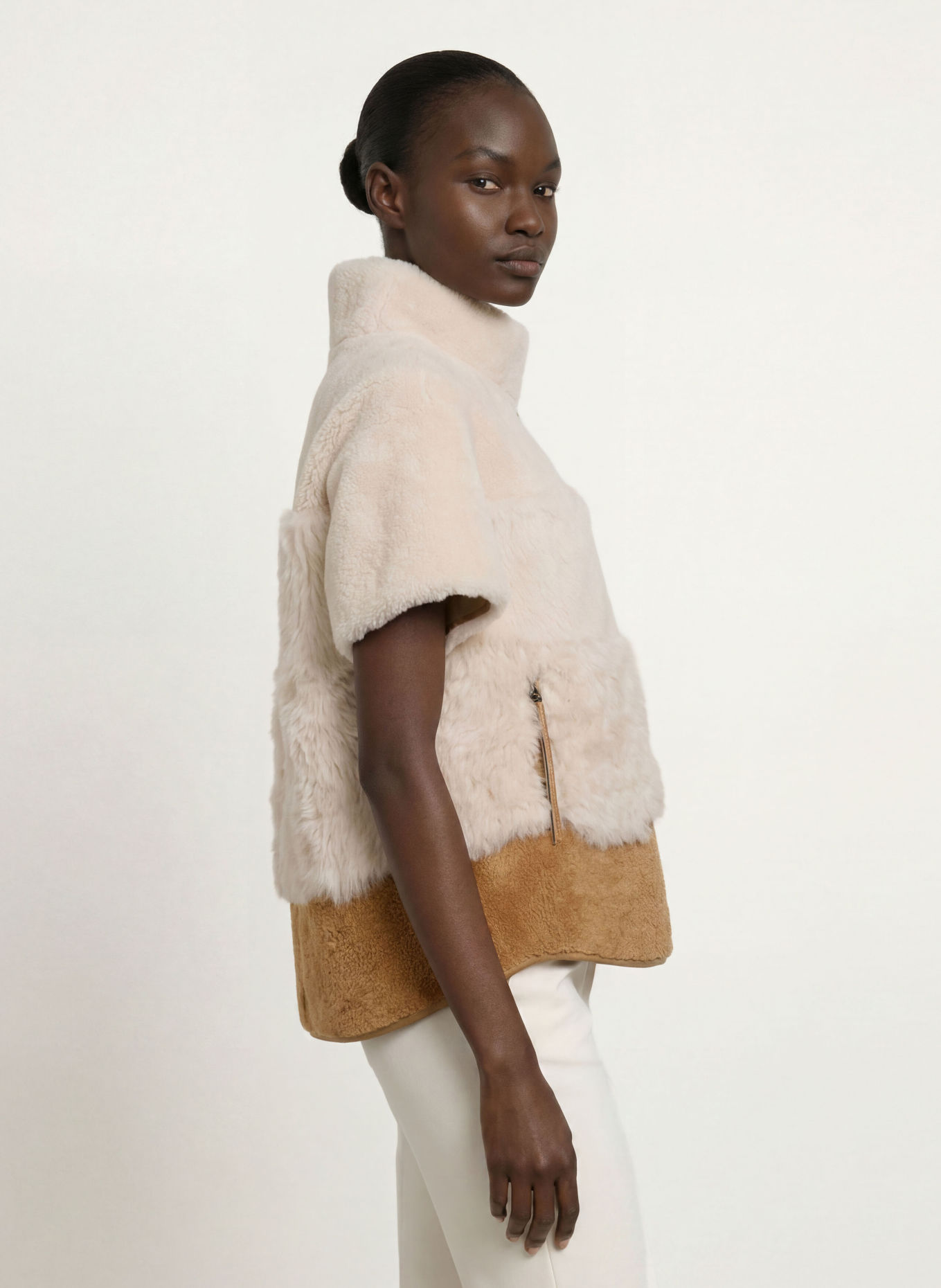 BOGNER Vest LEXY-L: ECRU / CAMEL