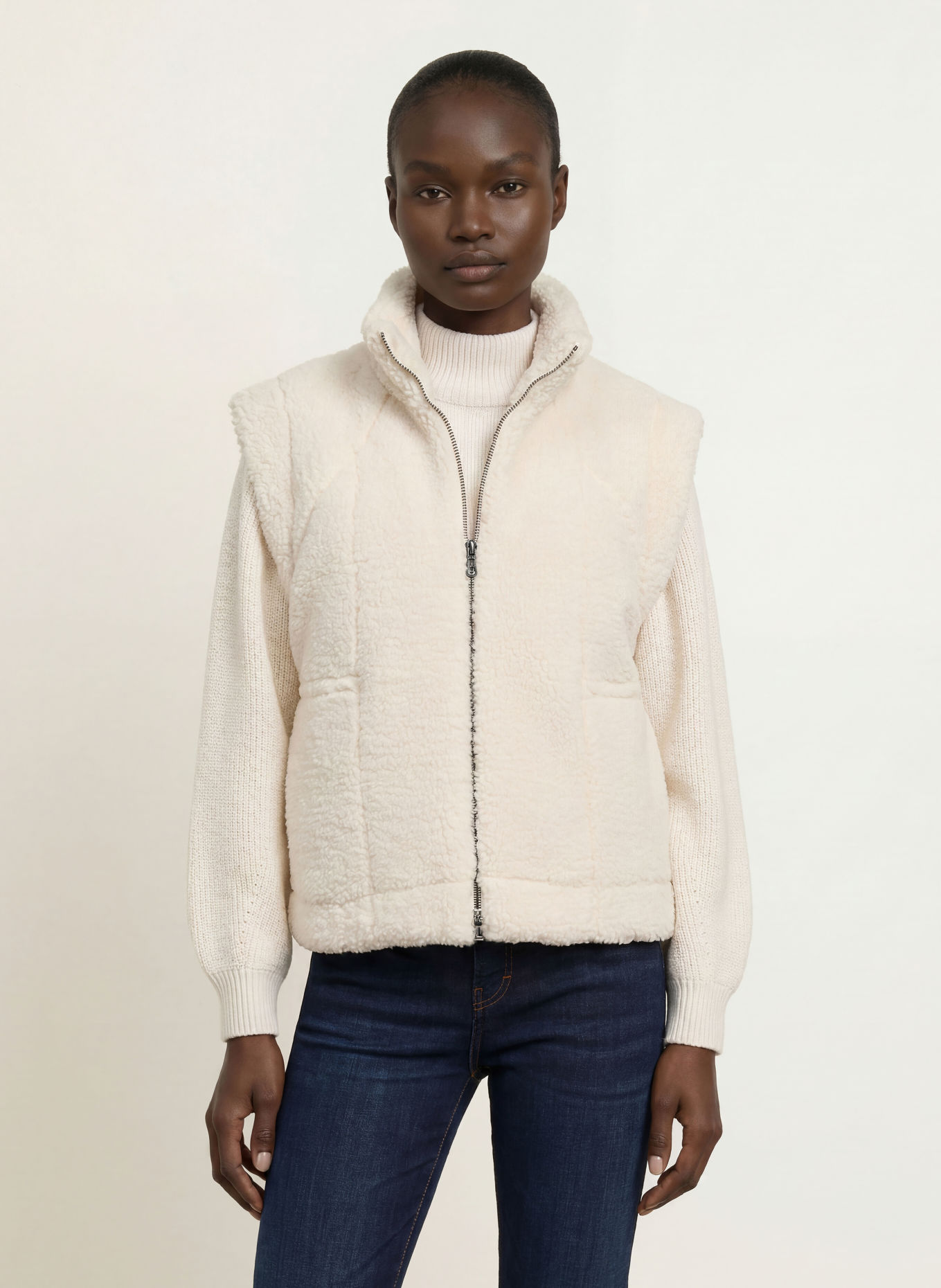 BOGNER Teddyvacht-vest KYLIE: CRÈME