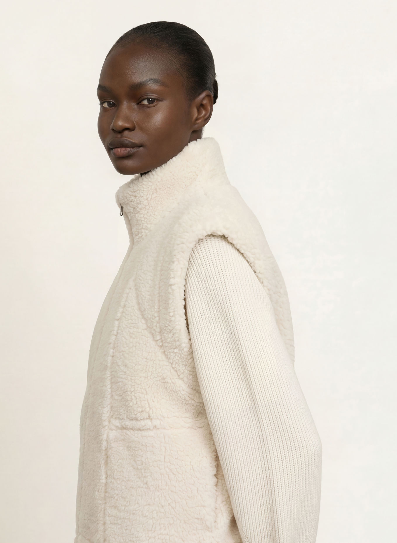 BOGNER Teddyvacht-vest KYLIE: CRÈME