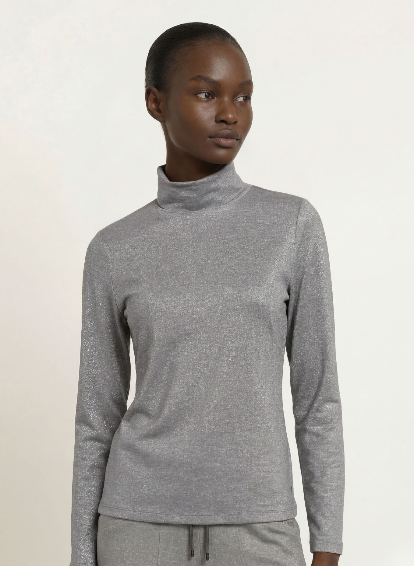 BOGNER Longsleeve SILVA mit Glitzergarn: GRAU