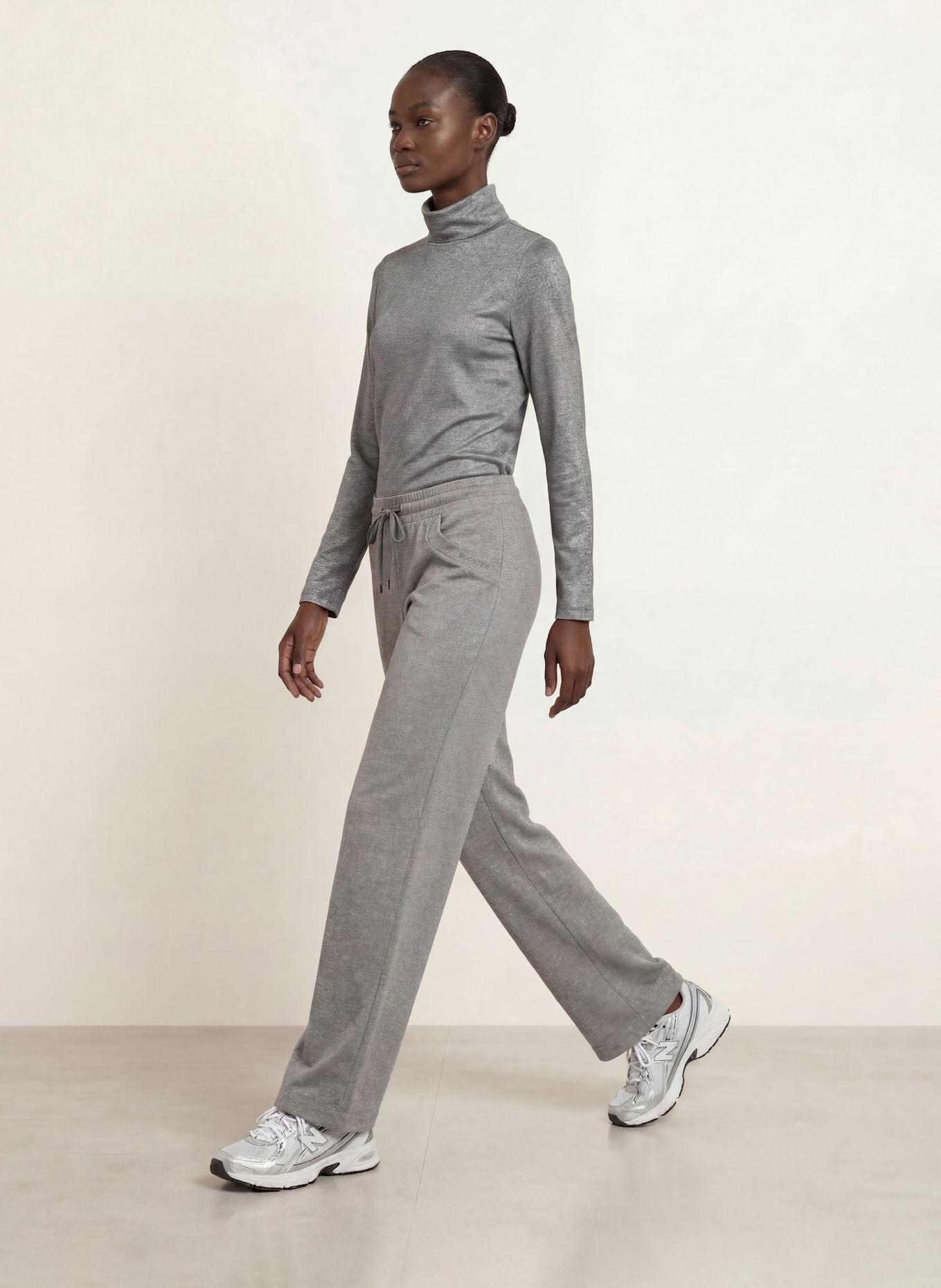 BOGNER Longsleeve SILVA mit Glitzergarn: GRAU