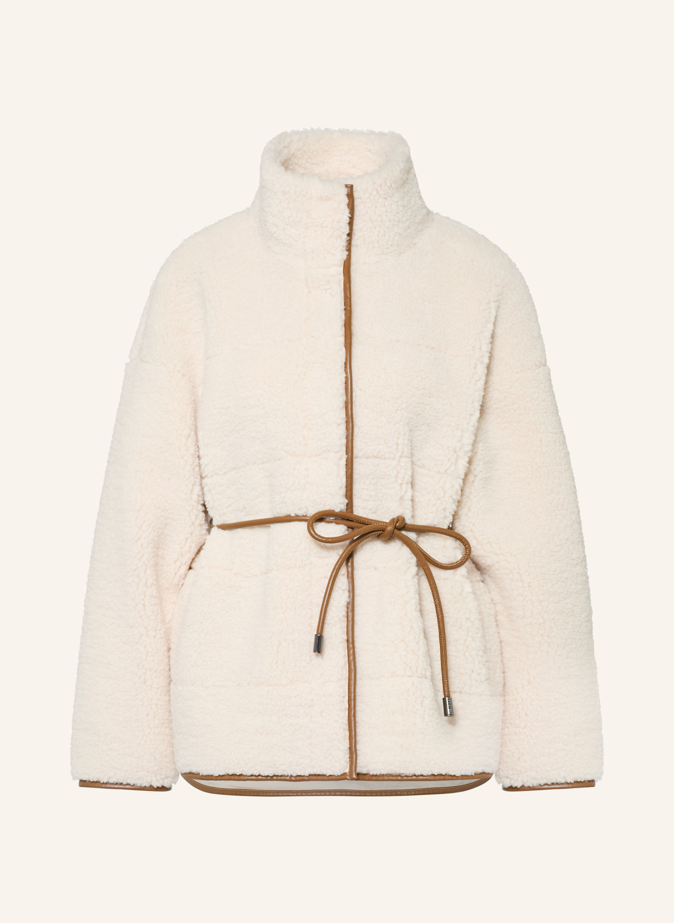 BOGNER Teddyfell-Jacke KIMBERLY: CREME / BRAUN