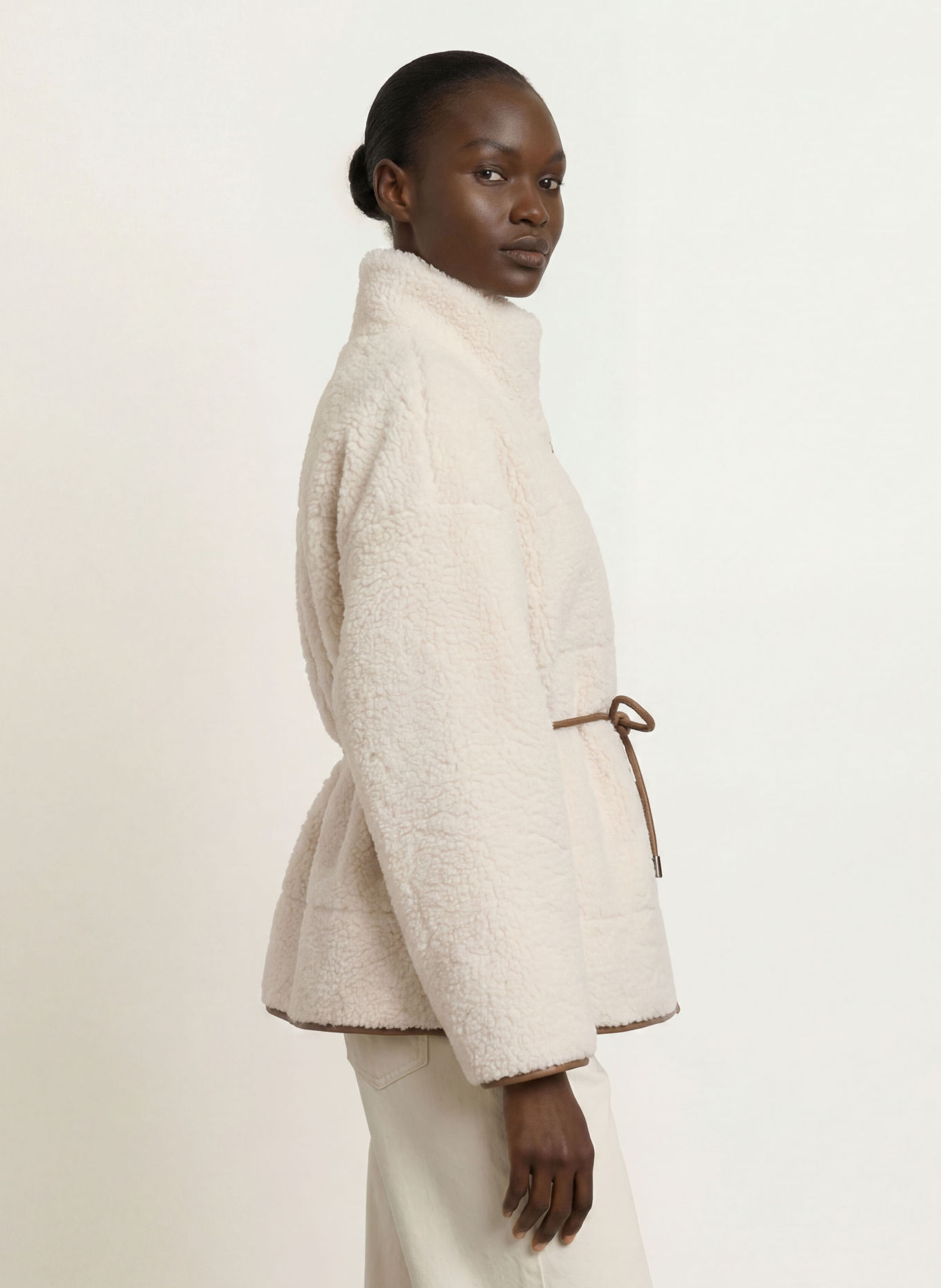 BOGNER Teddyfell-Jacke KIMBERLY: CREME / BRAUN