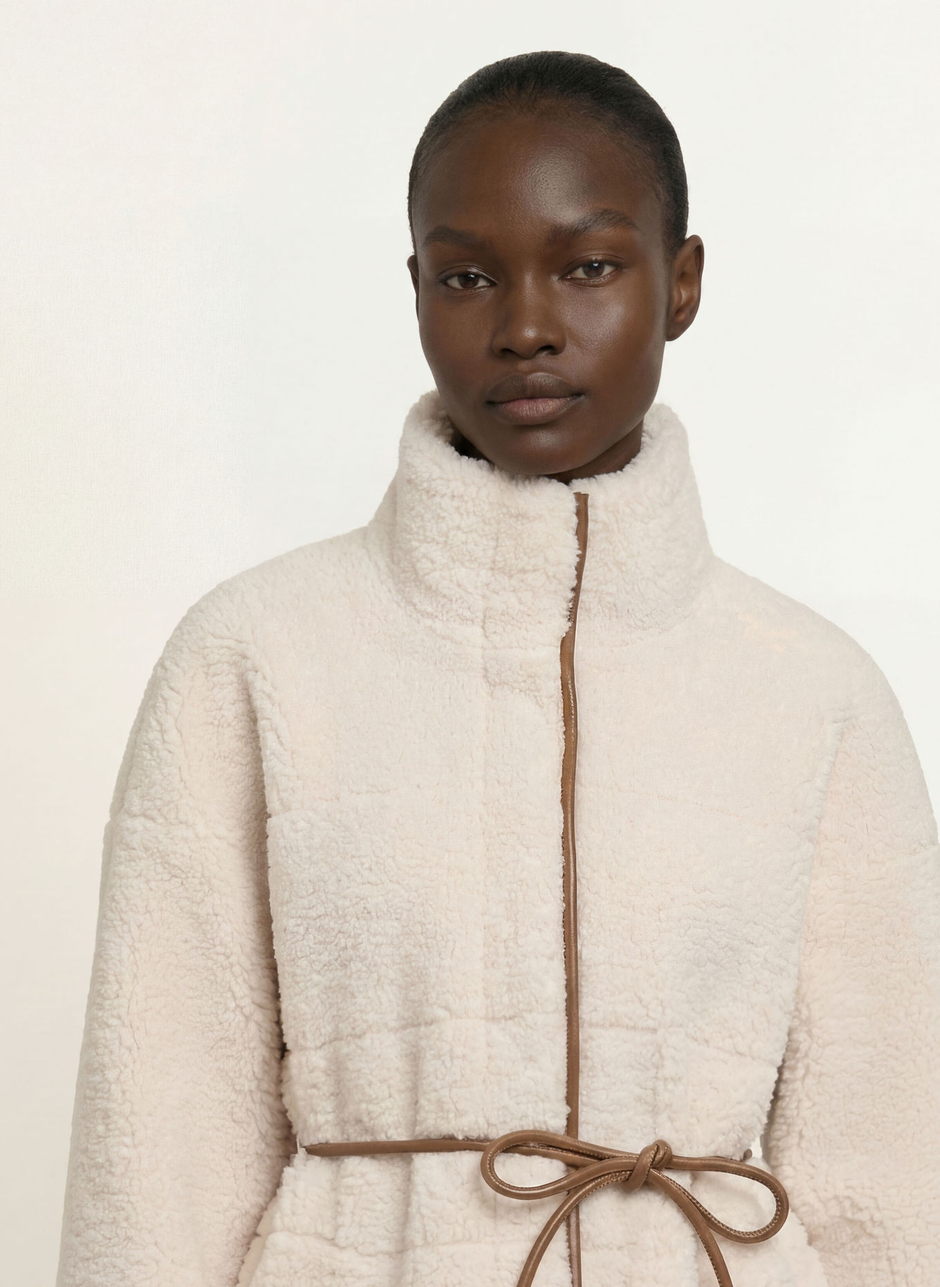 BOGNER Teddyfell-Jacke KIMBERLY: CREME / BRAUN